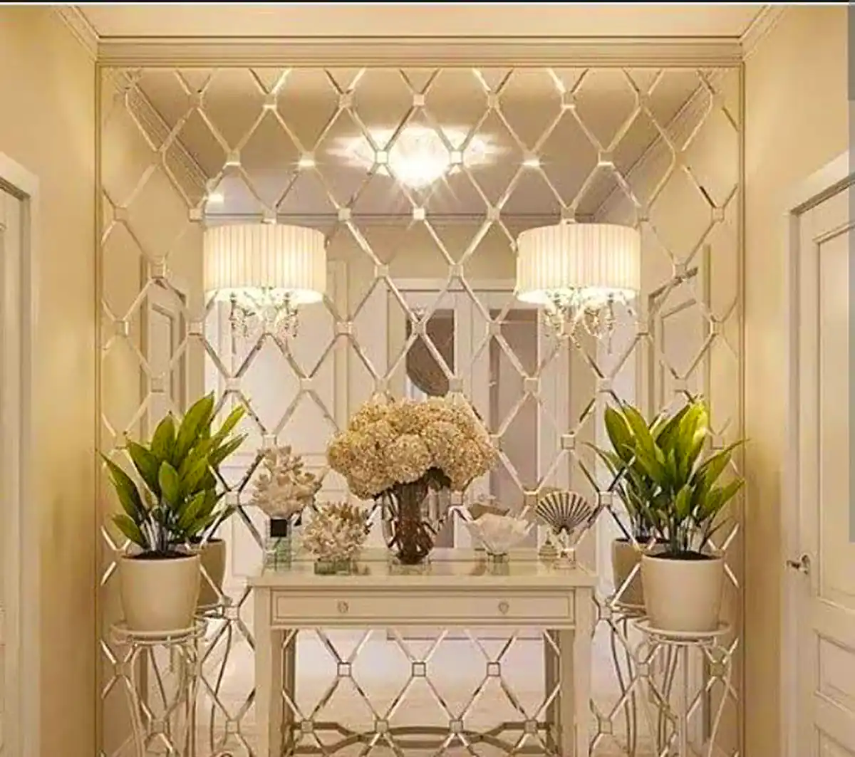 آینه کاری دیواری مدرن