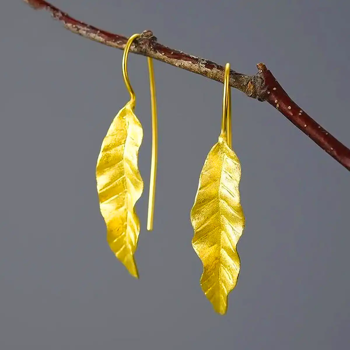 گوشواره آویز برگی