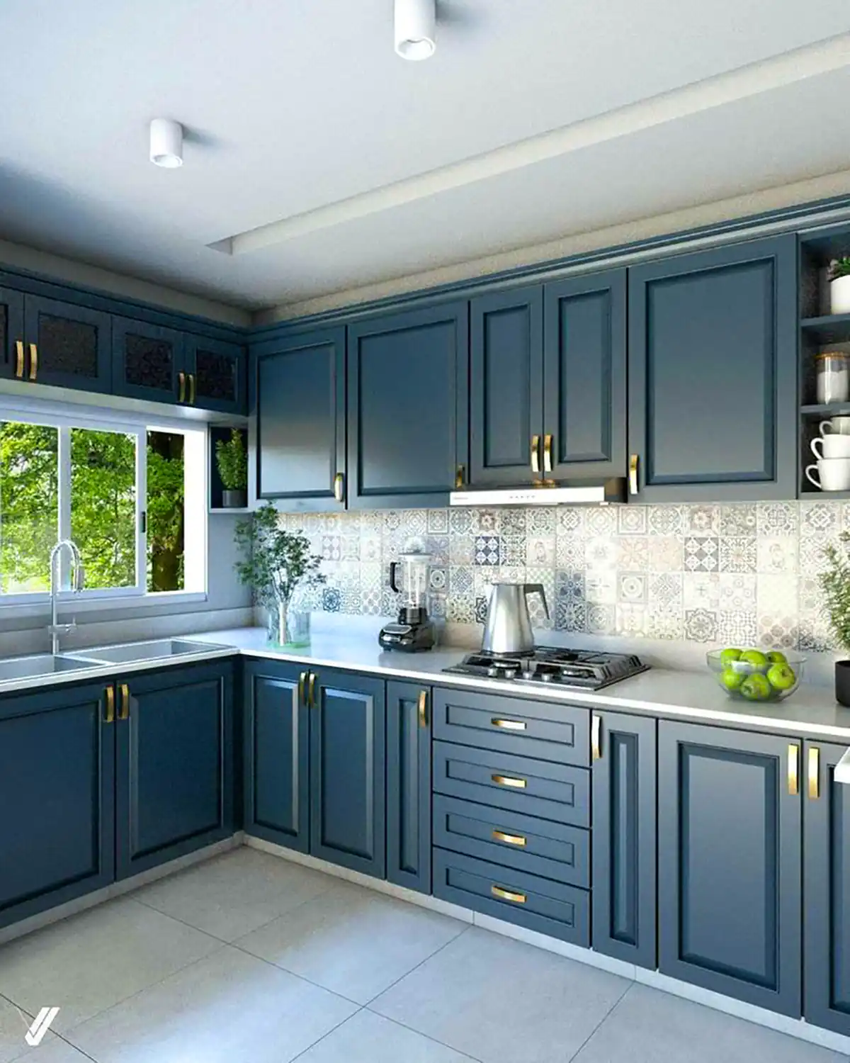 طرح جدید کابینت رنگی