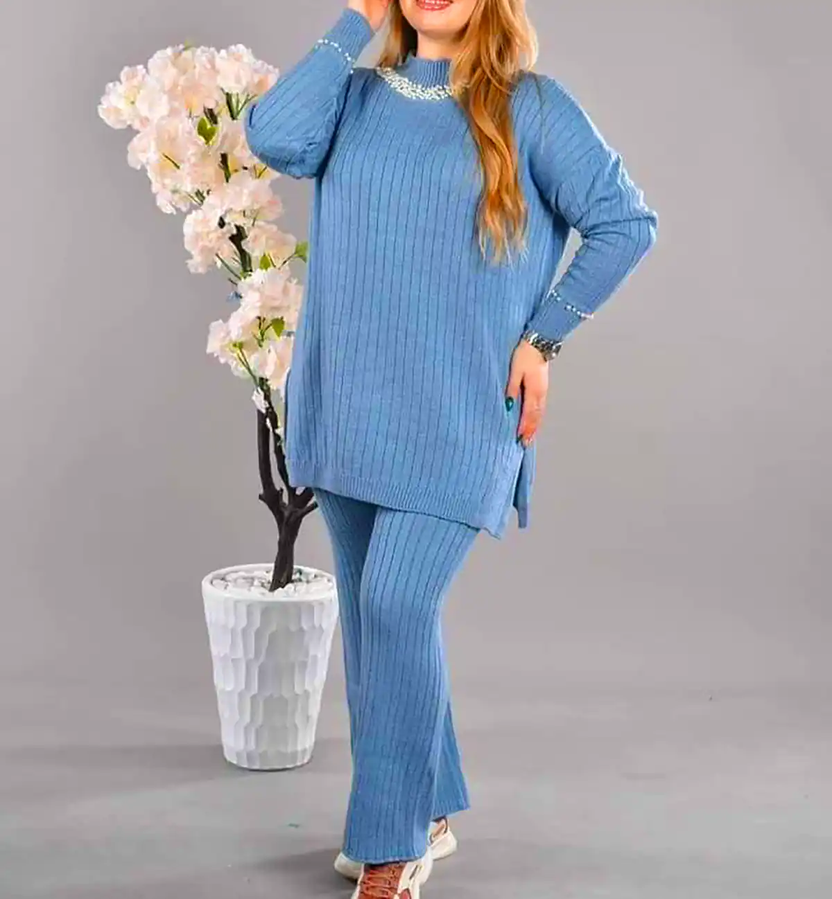 بلوزو شلوار ریزبافت زنانه
