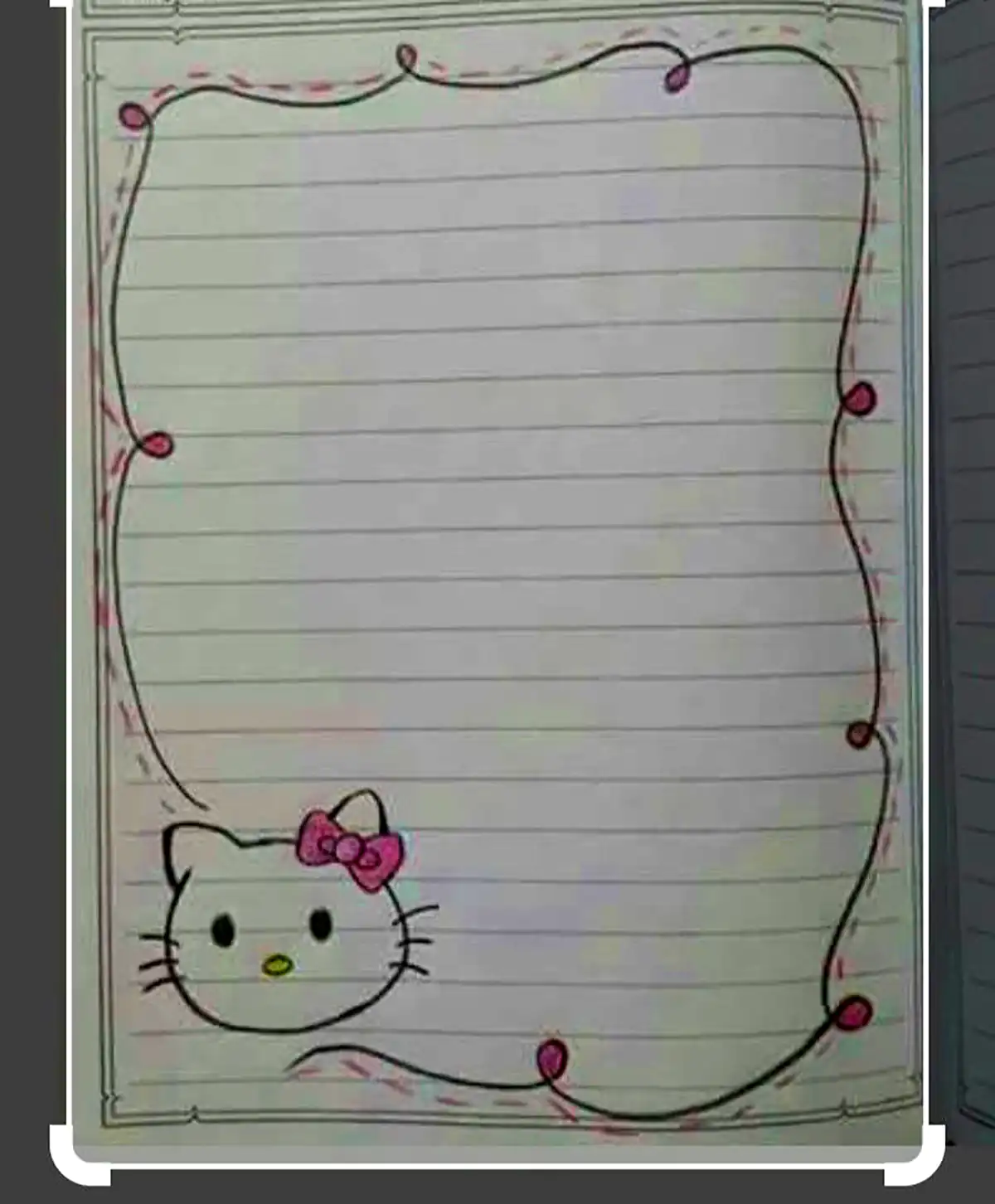 نقاشی ساده حاشیه دفتر 