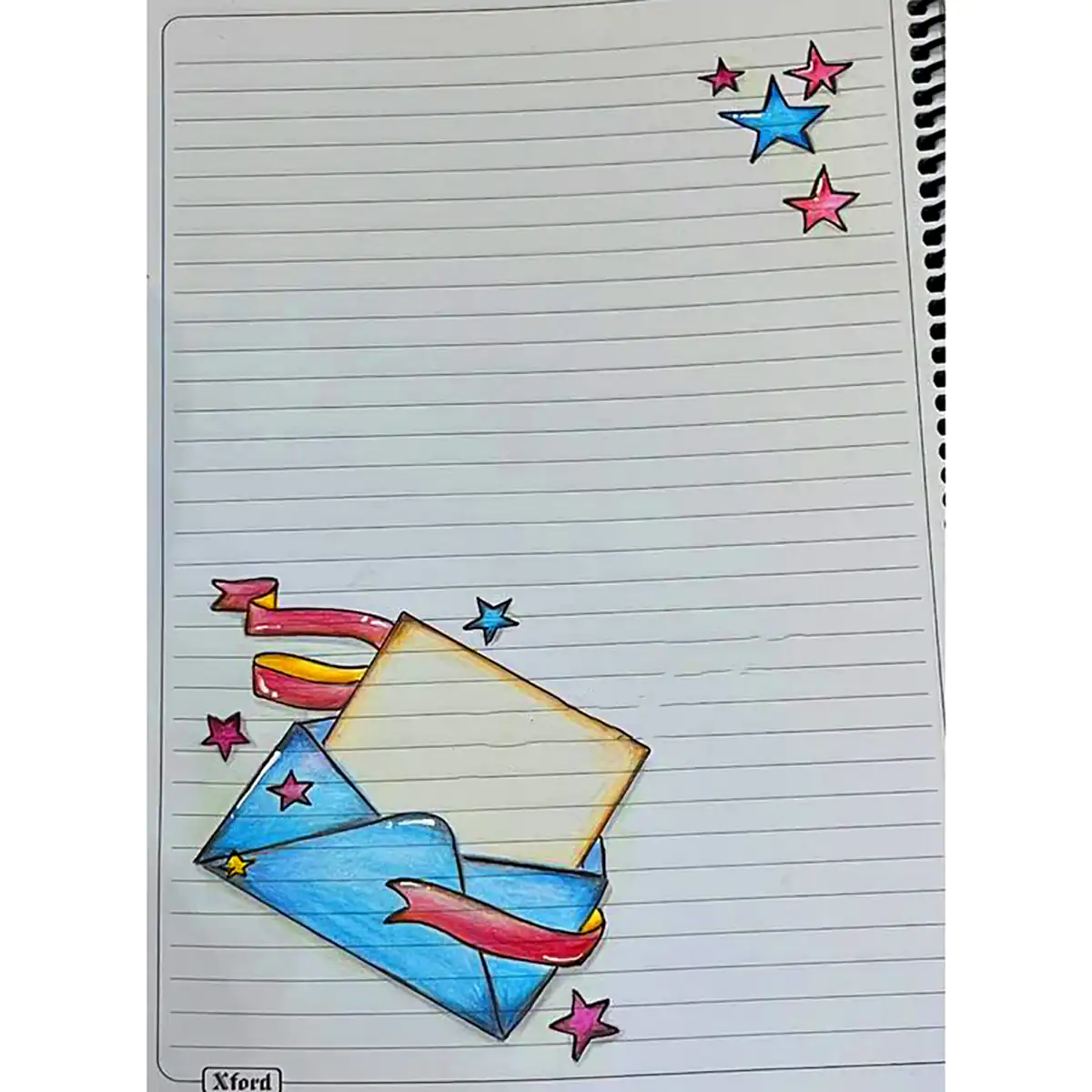 نقاشی ساده حاشیه دفتر 