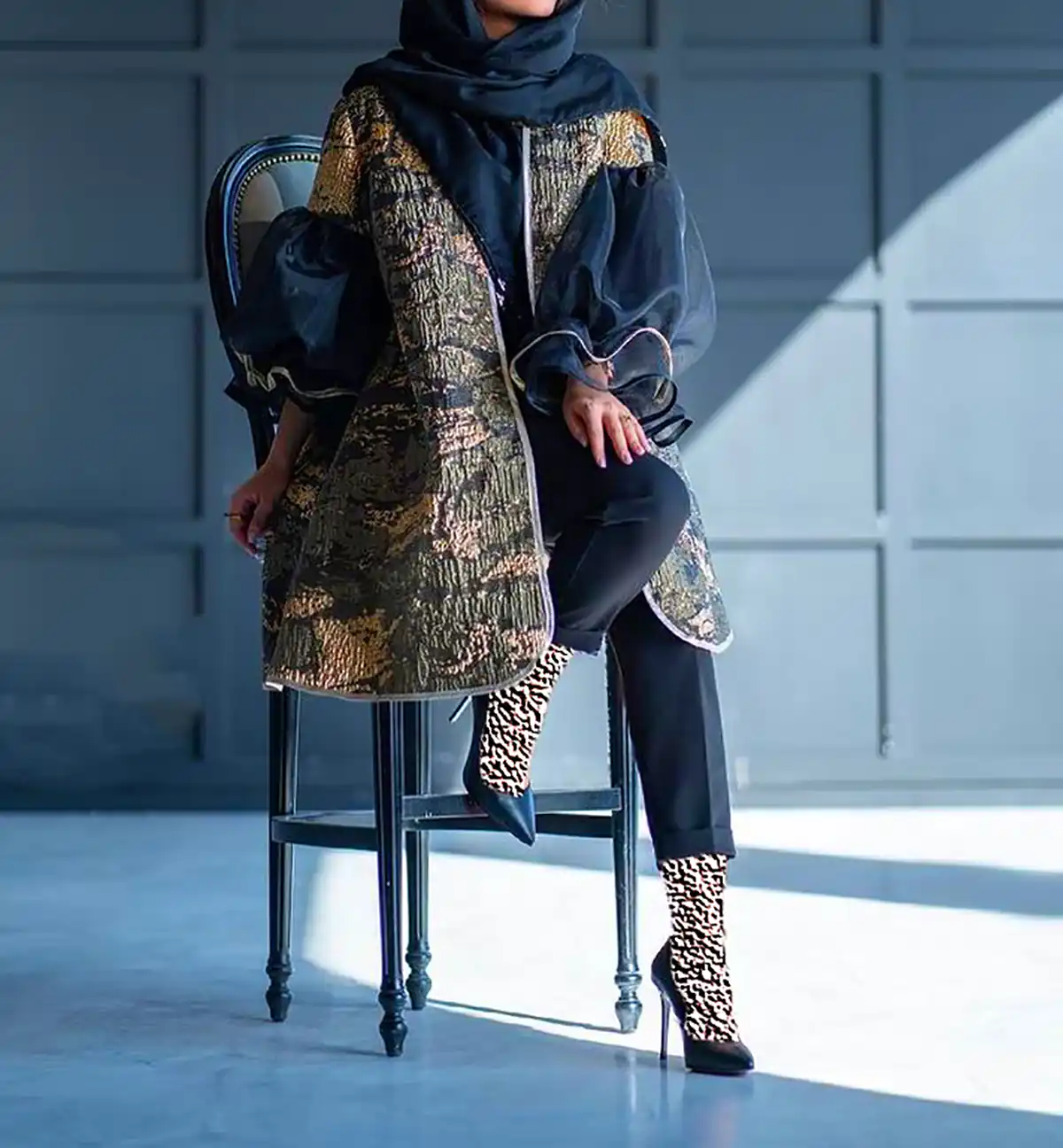 مانتو ژاکارد کلاسیک