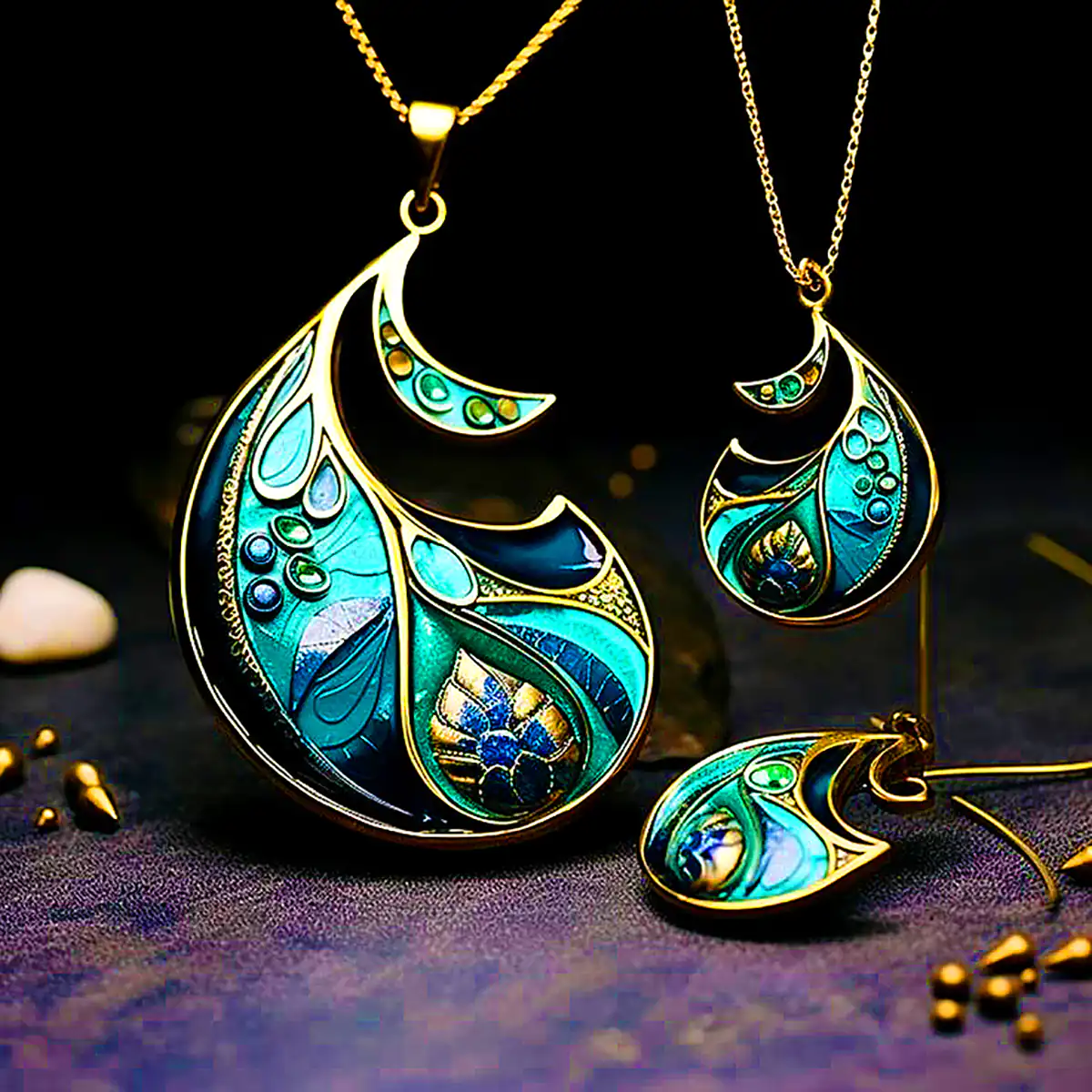 گردنبند میناکاری چینی