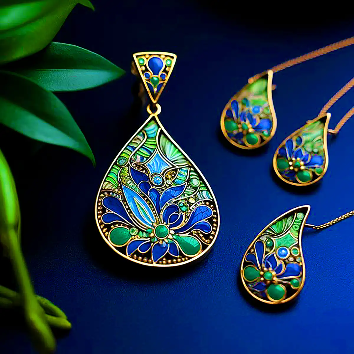 گردنبند میناکاری چینی
