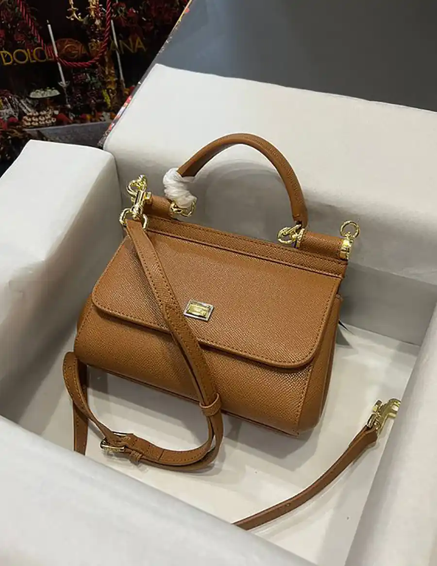 کیف چرمی دست دوز قهوه ای