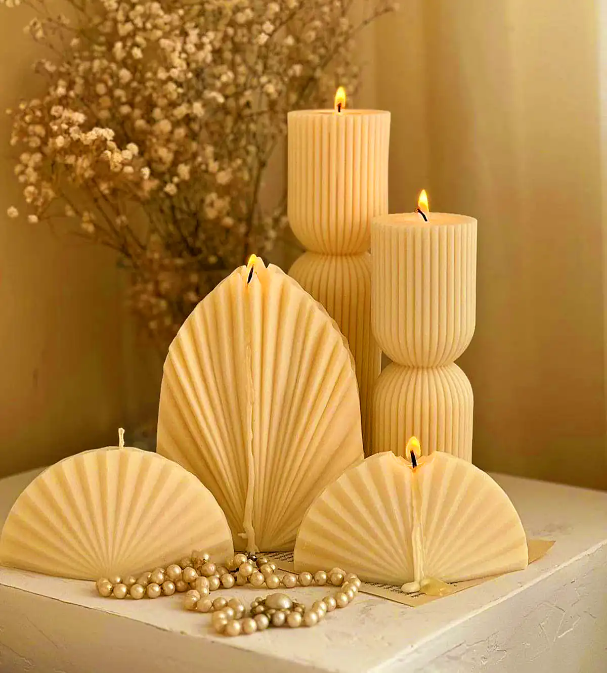 شمع استوانه ای شیک