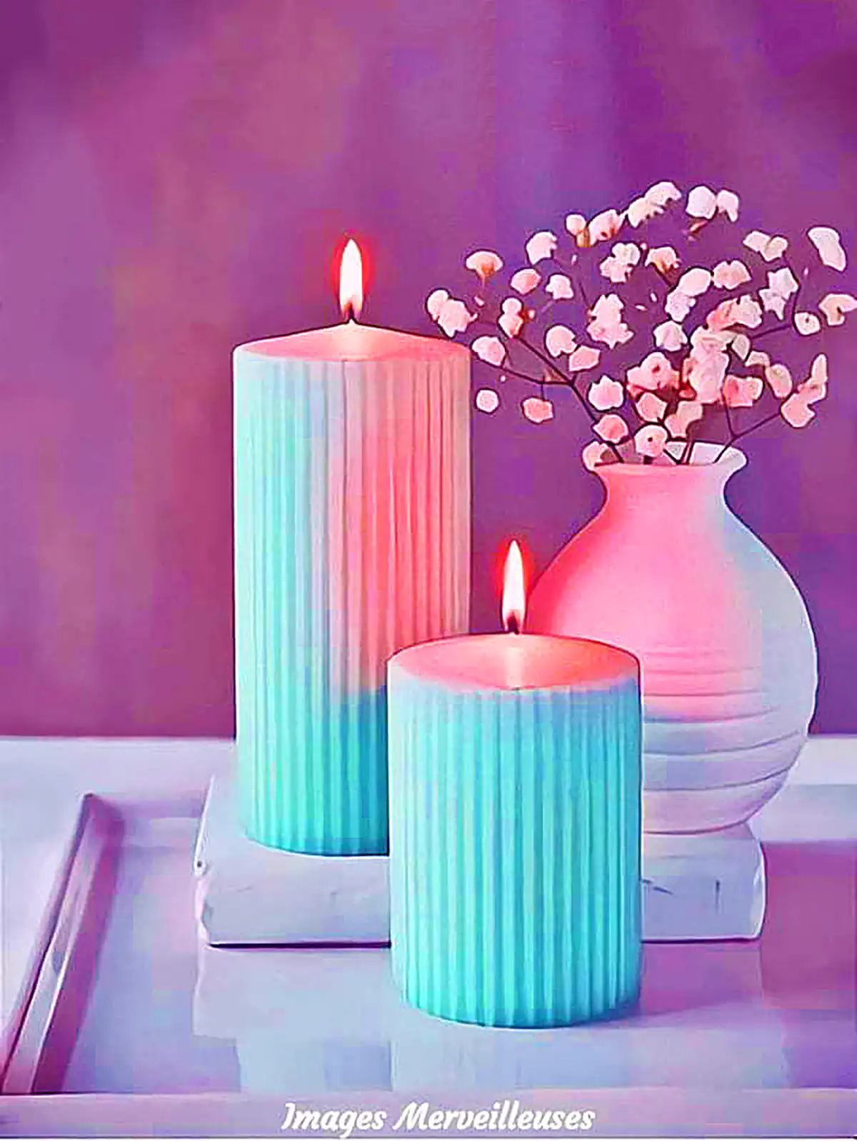 شمع استوانه ای شیک