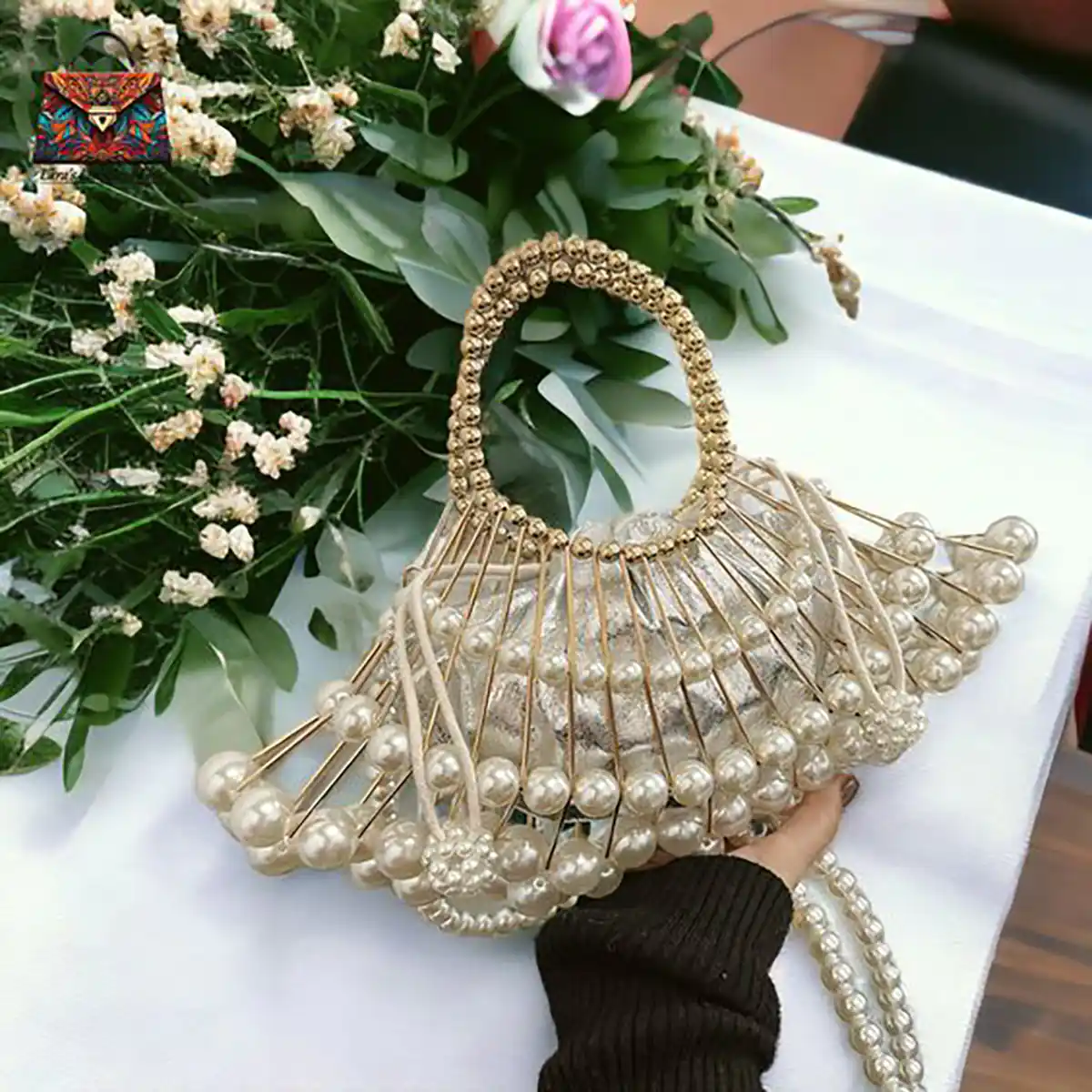 کیف مرواریدی مجلسی