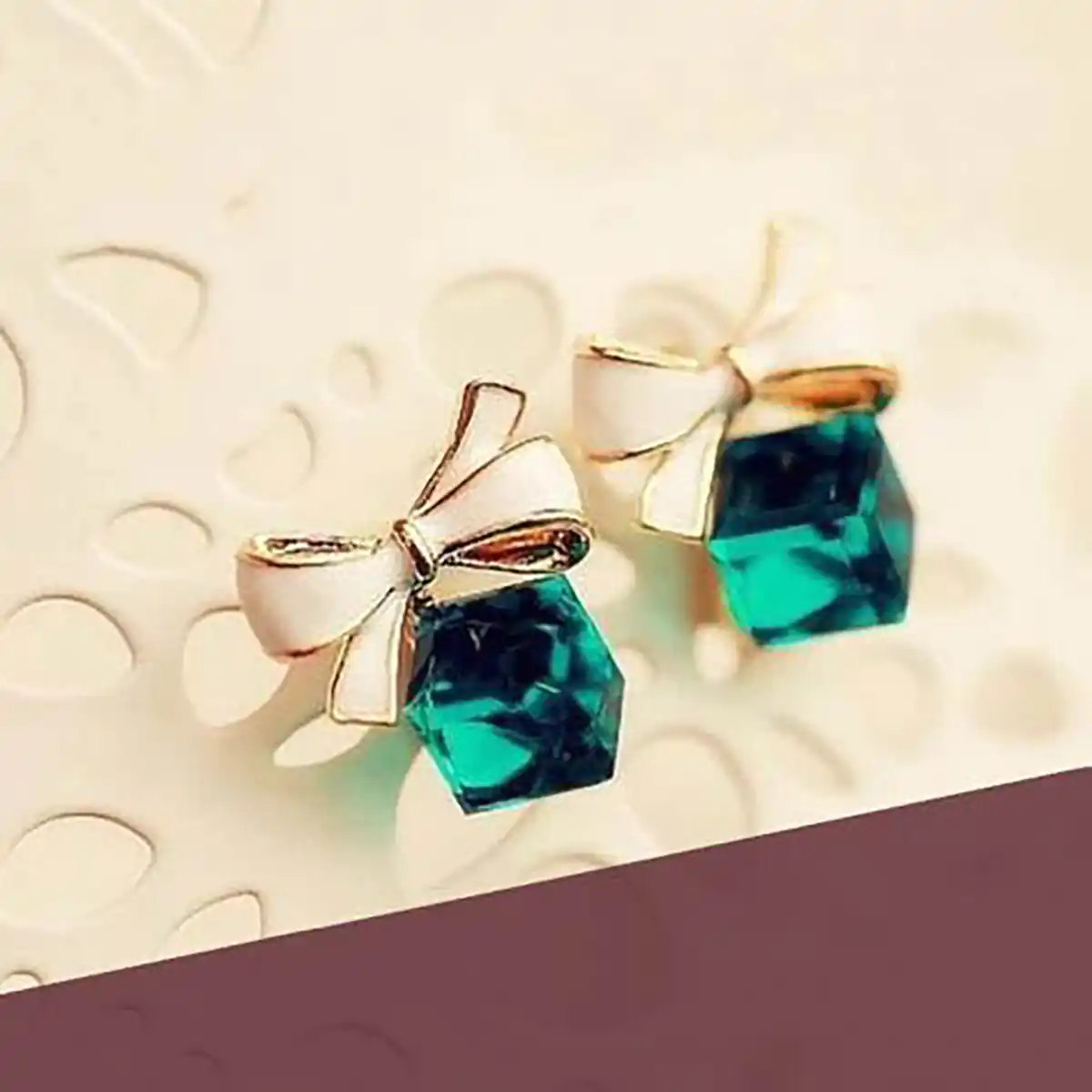 گوشواره رنگی کریستالی