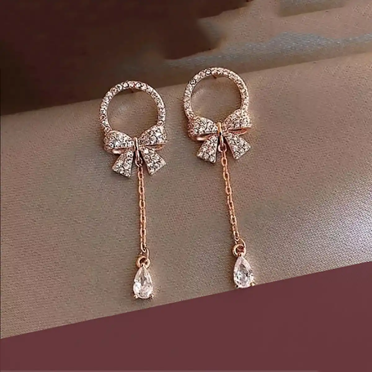 گوشواره رنگی کریستالی