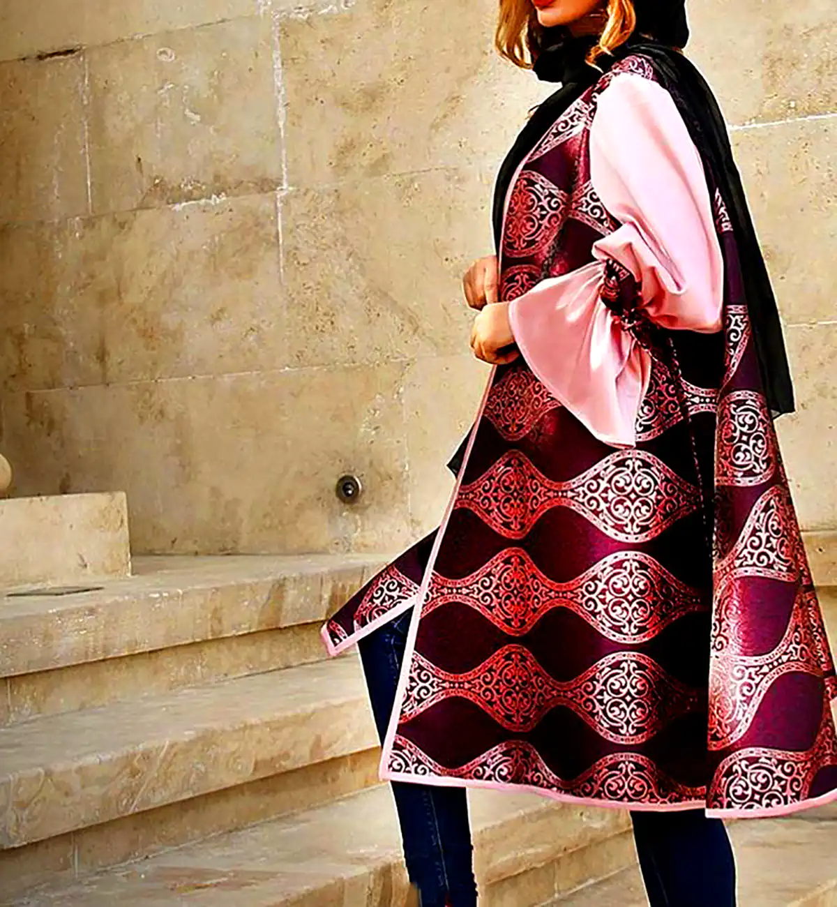 مانتو کار شده زیبا مجلسی