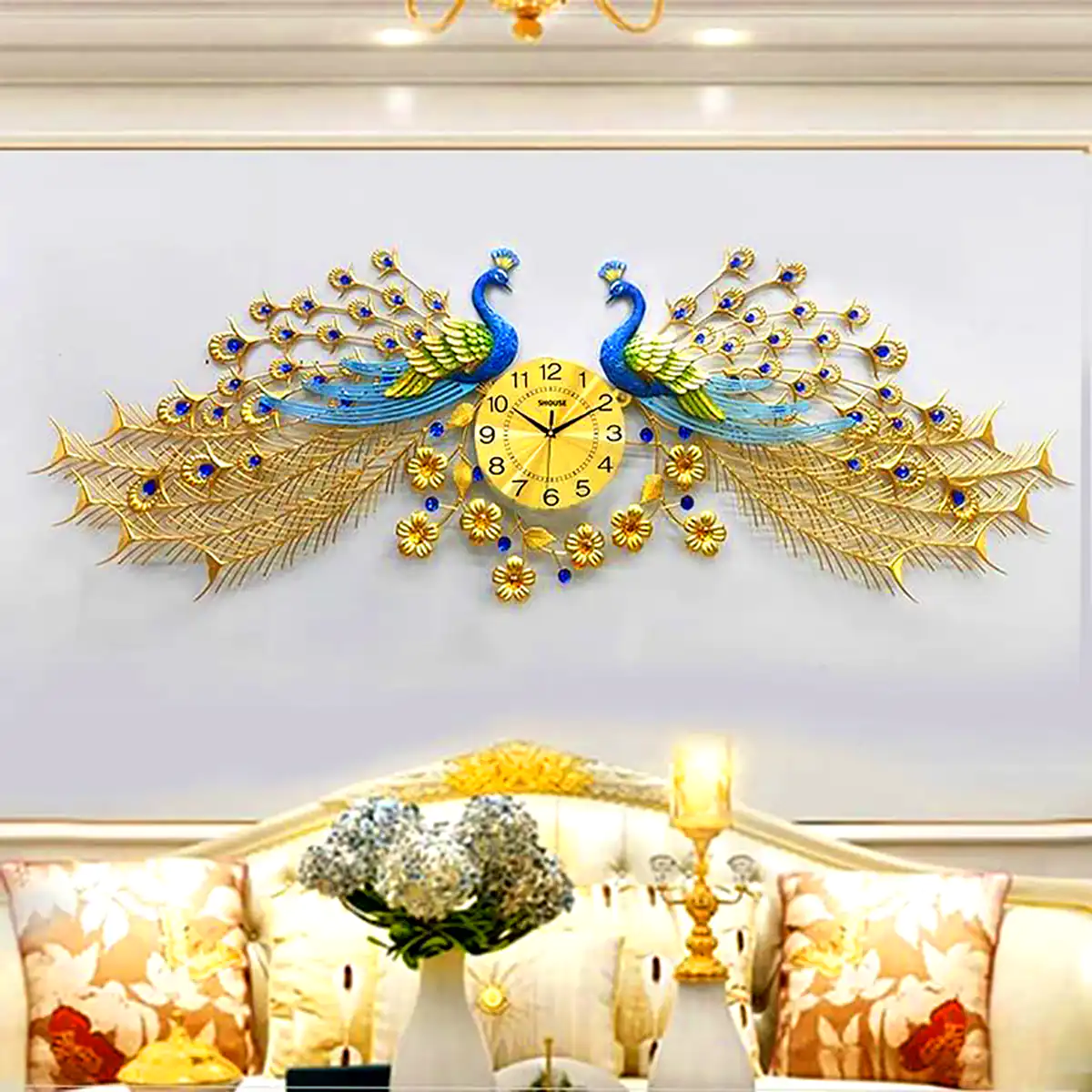 ساعت شیک طرح طاووس