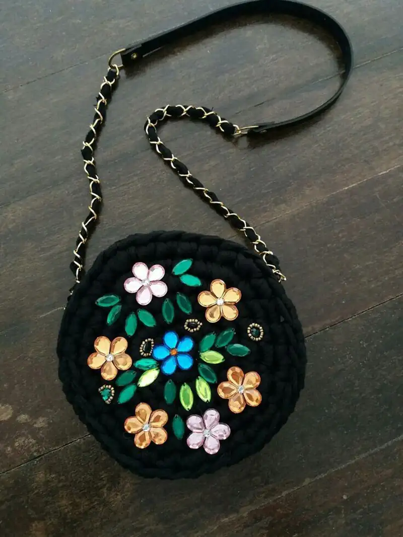 کیف زنانه دوشی گرد مشکی