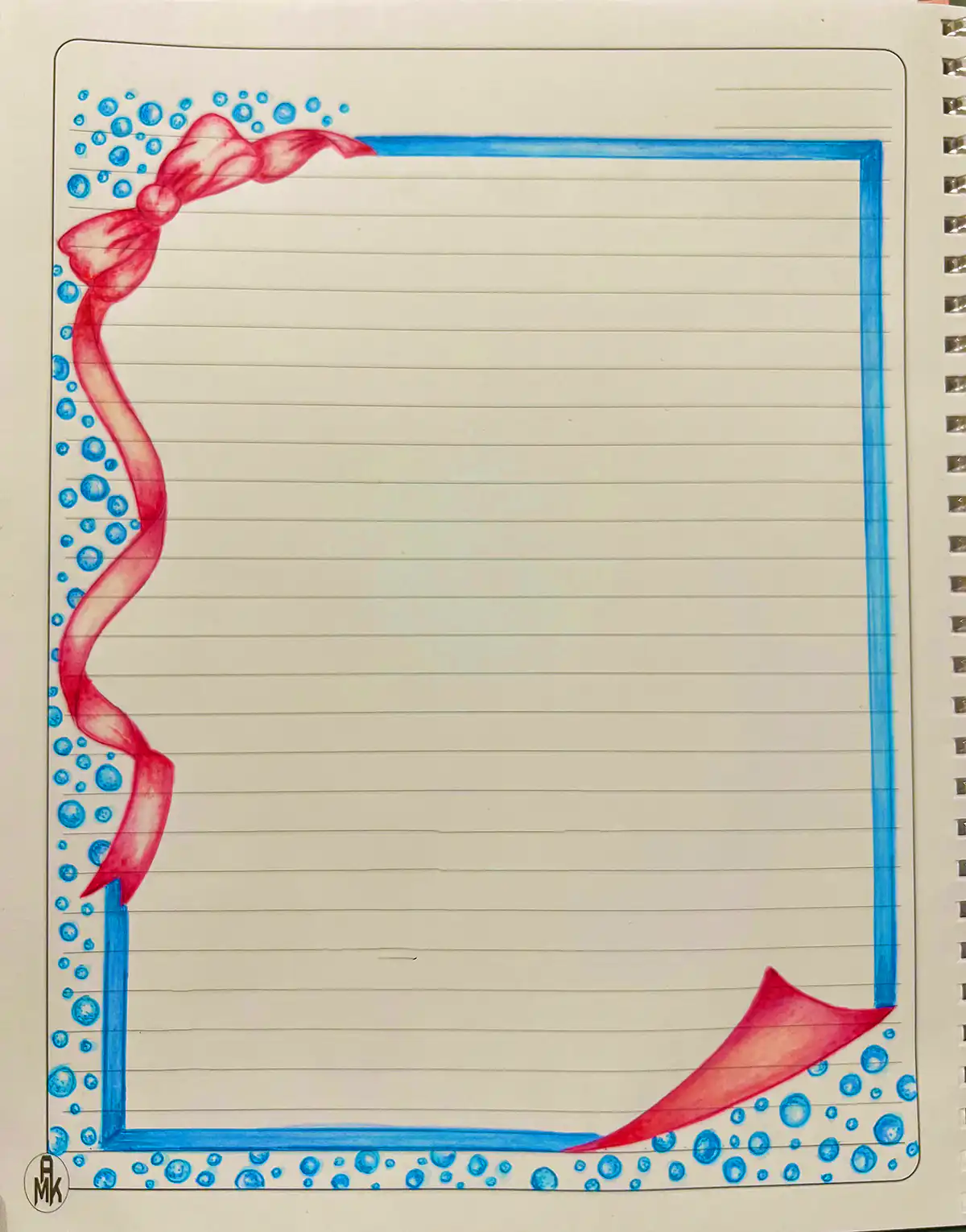 حاشیه ساده دفتر نقاشی (جدیدترین مدل های ترند امسال ۱۴۰۴ - ۲۰۲۵) حاشیه ساده دفتر نقاشی