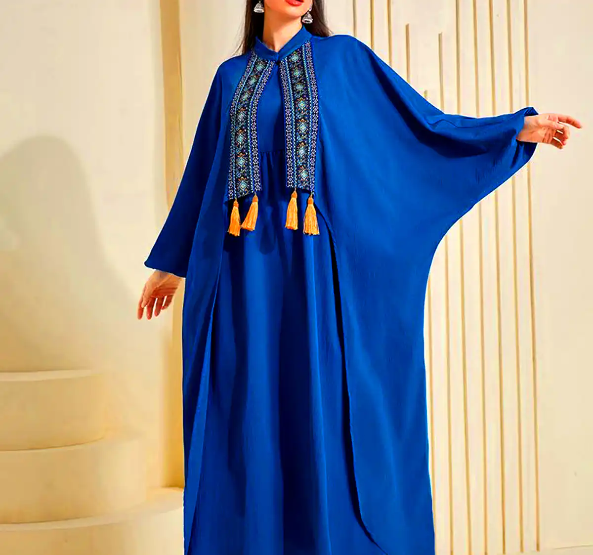 مانتو عبایی رنگی مجلسی