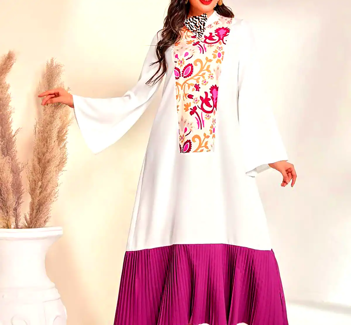 مانتو عبایی رنگی مجلسی