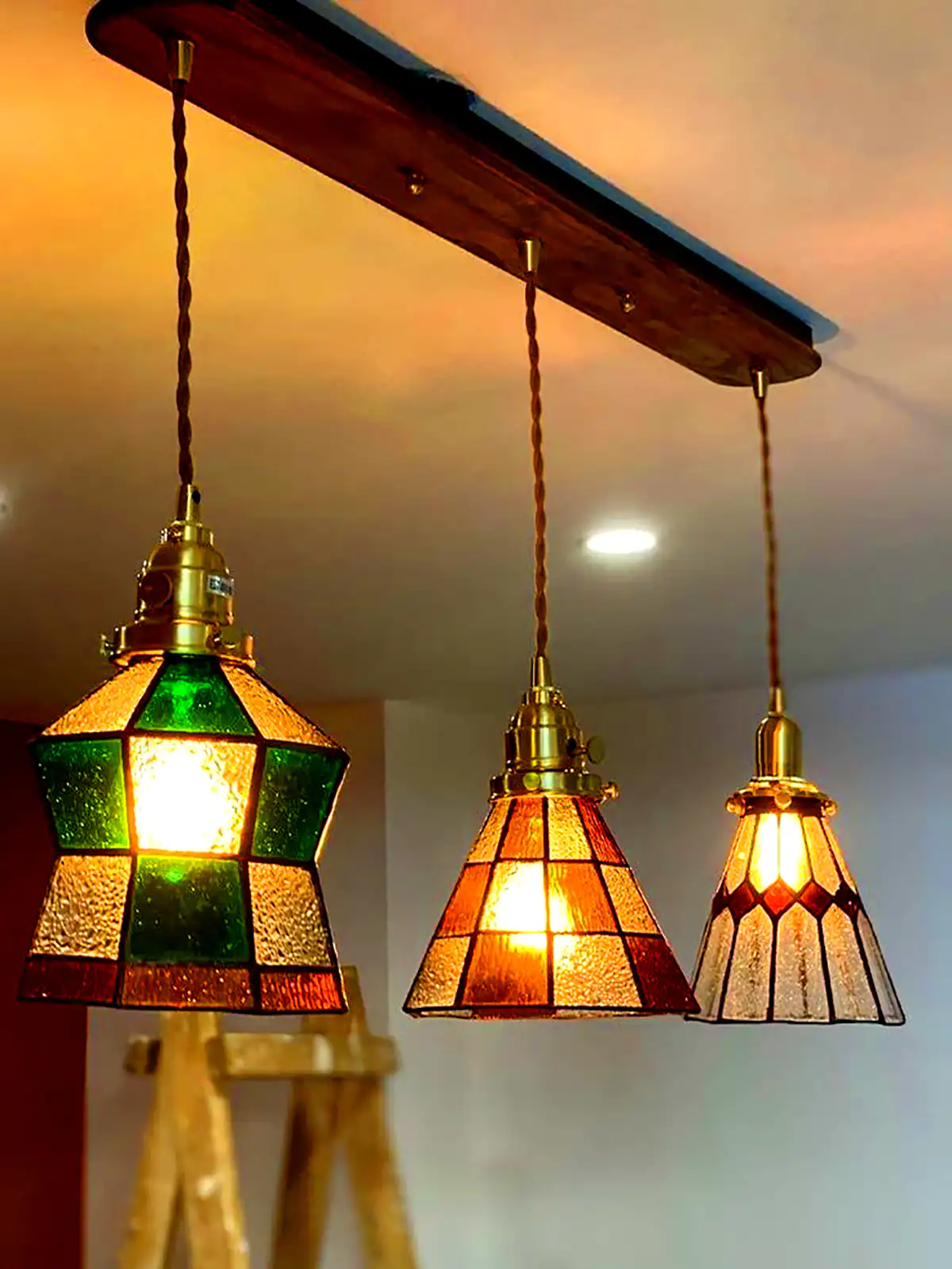 چراغ آویز حباب شیشه ای