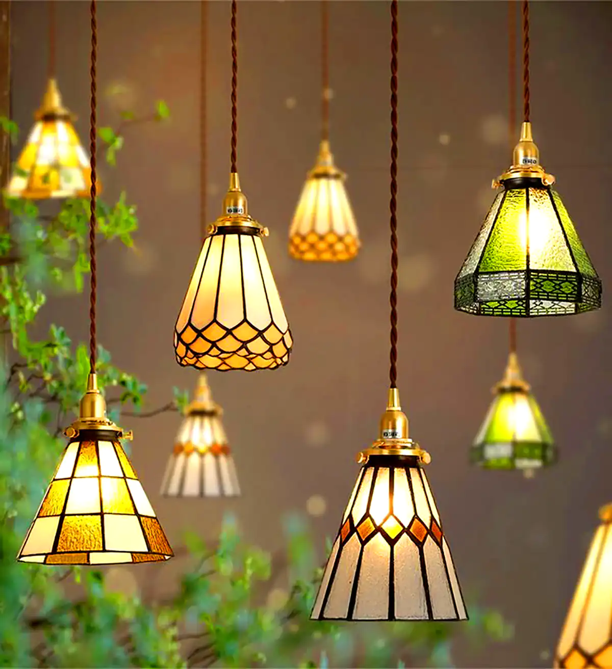 چراغ آویز حباب شیشه ای