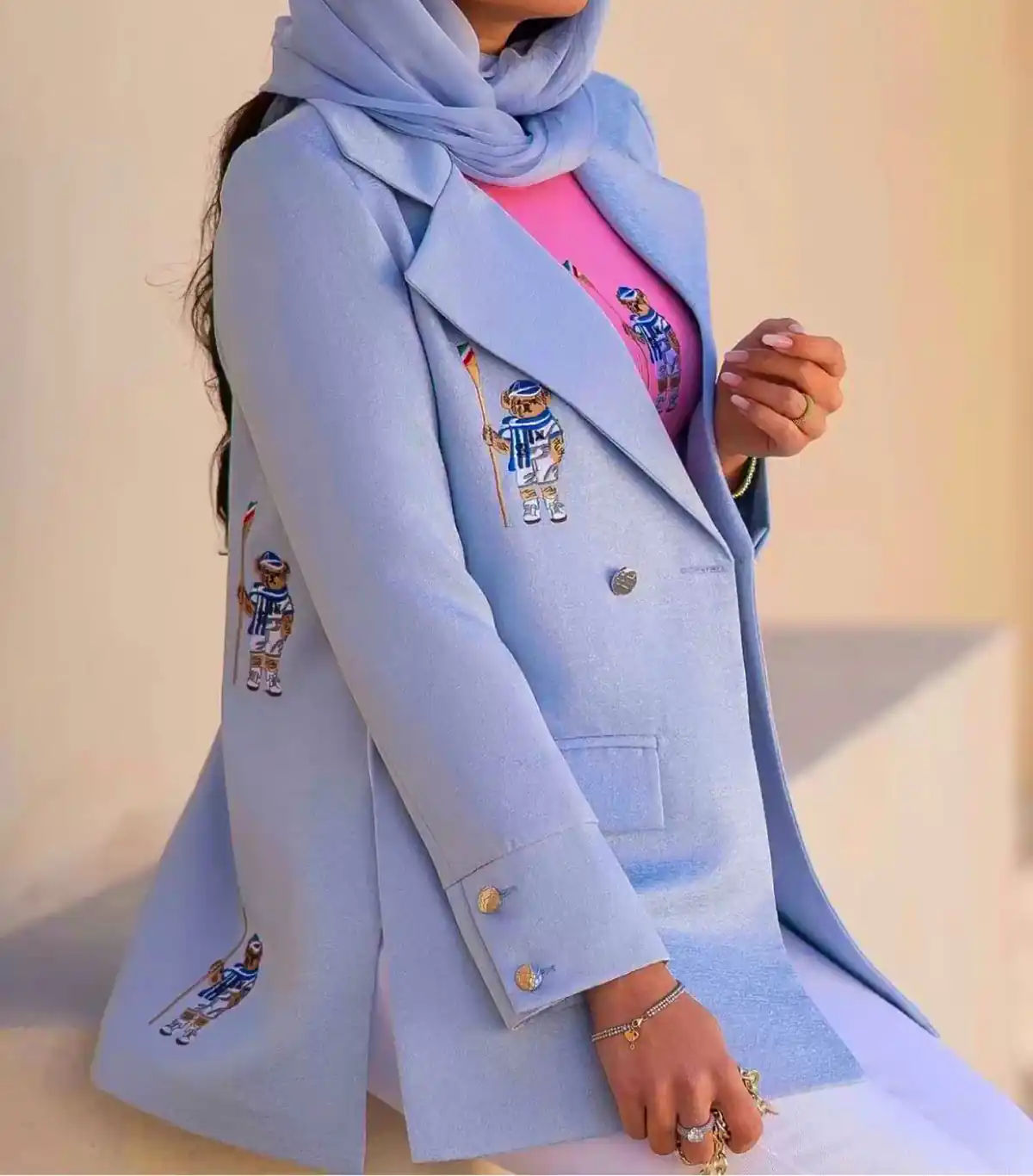 مدل مانتو کتی آبی روشن