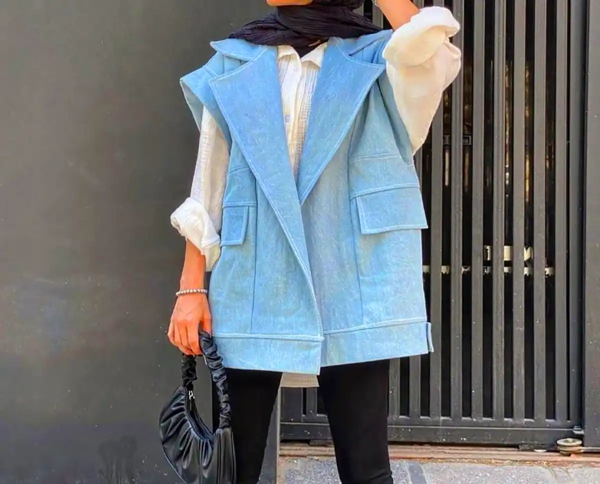 مدل مانتو کتی آبی روشن