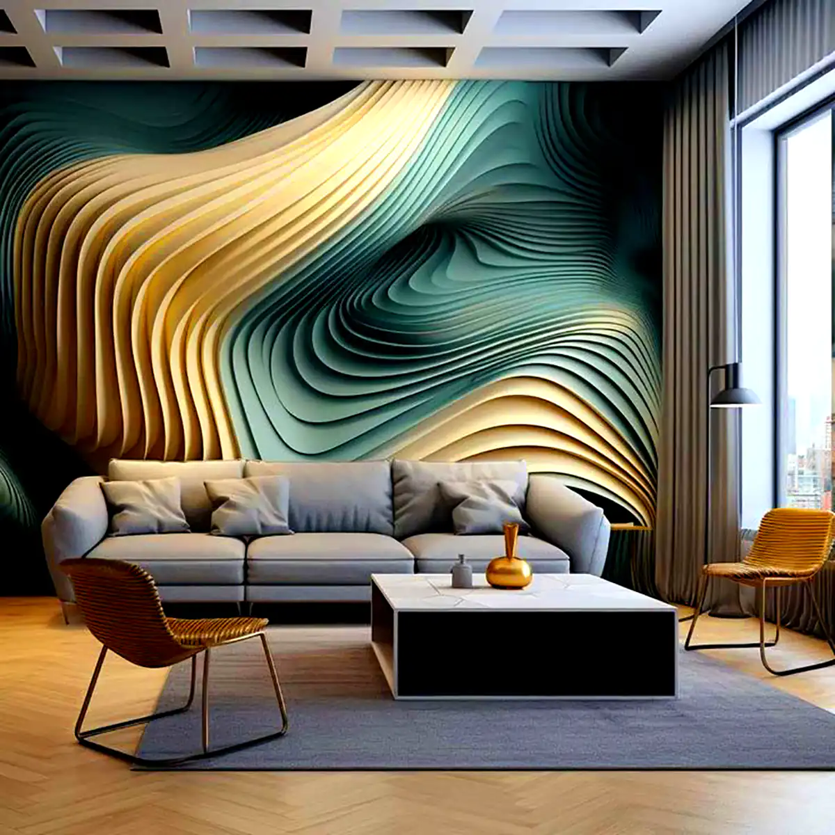 دیزاین دیوار پذیرایی مدرن