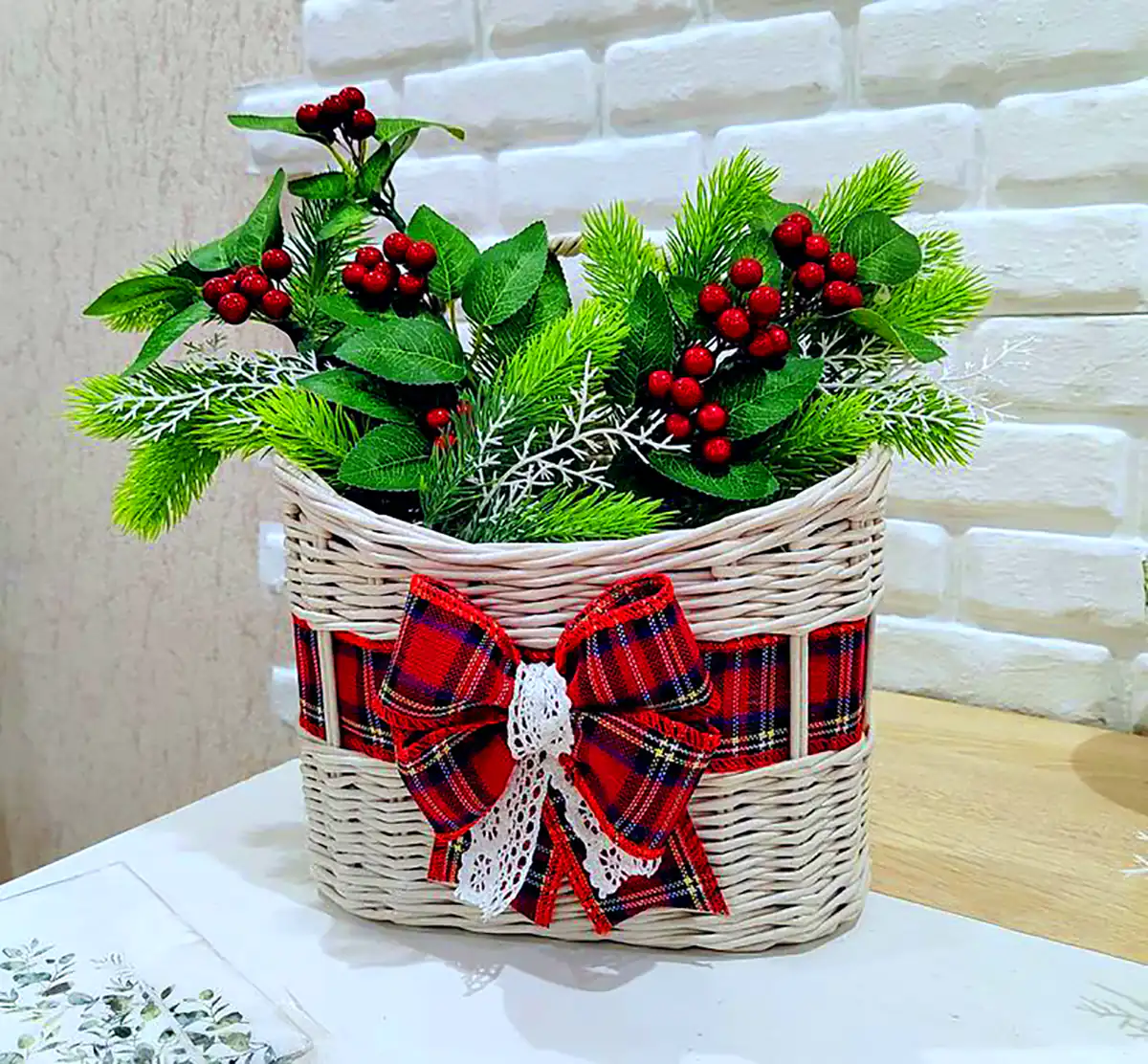 باکس کریسمسی حصیری