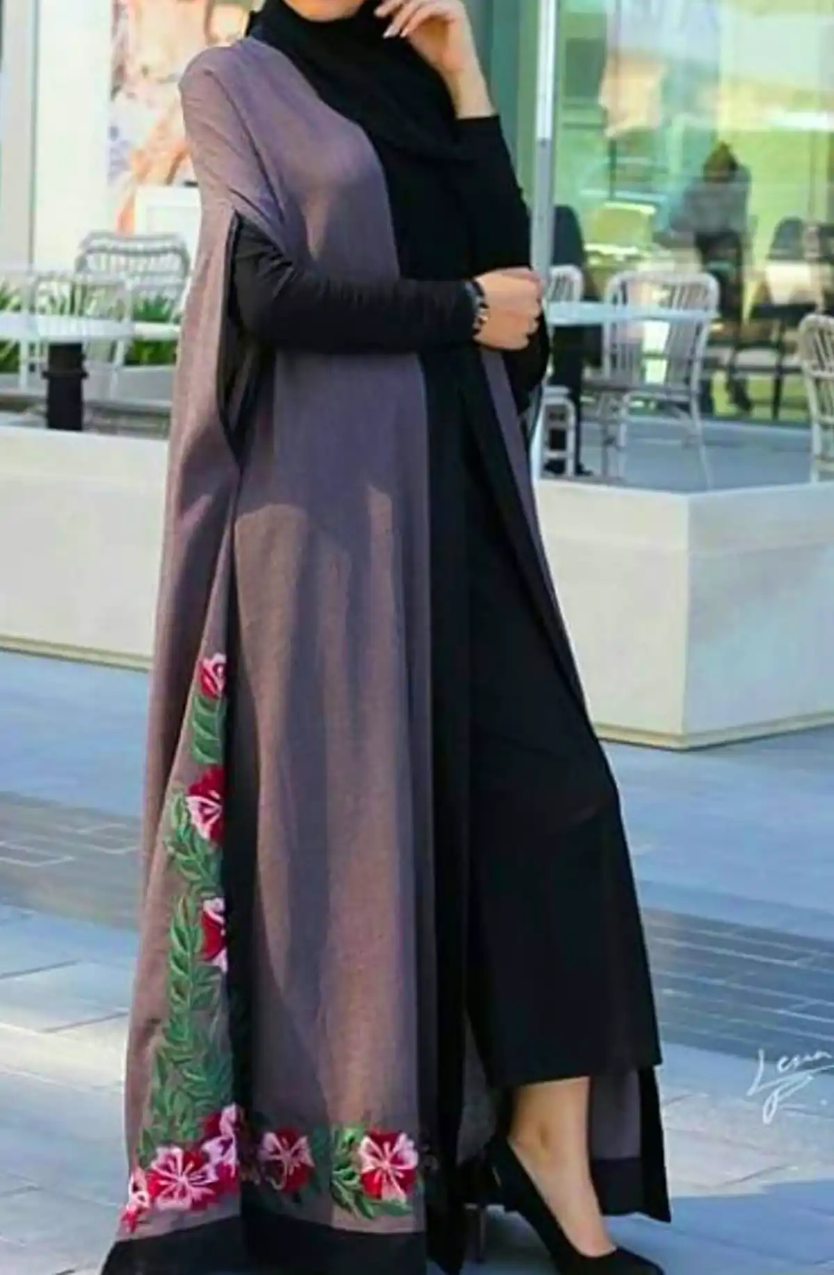 تیپ مجلسی خاص با مانتو عبایی