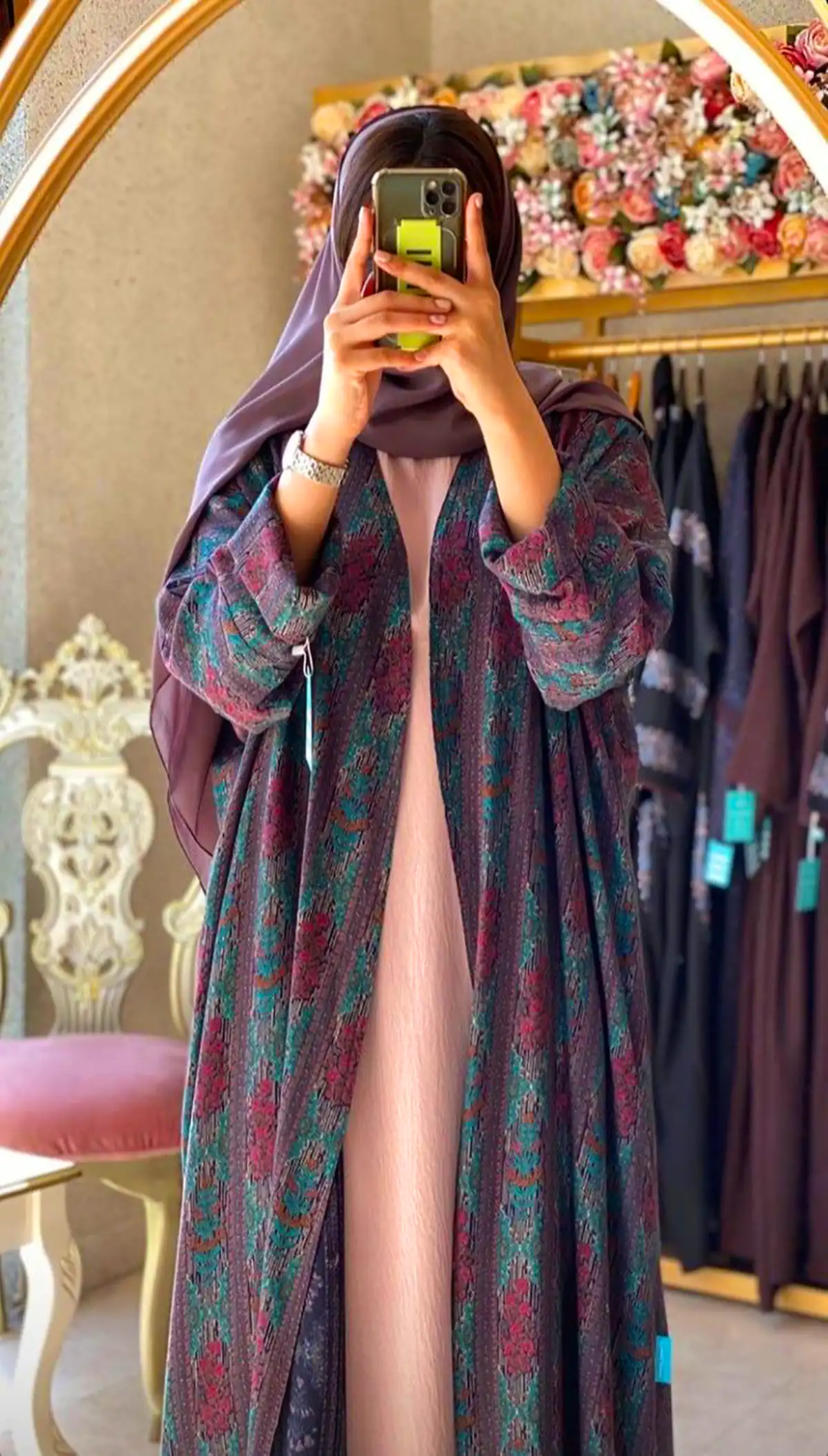 تیپ مجلسی خاص با مانتو عبایی