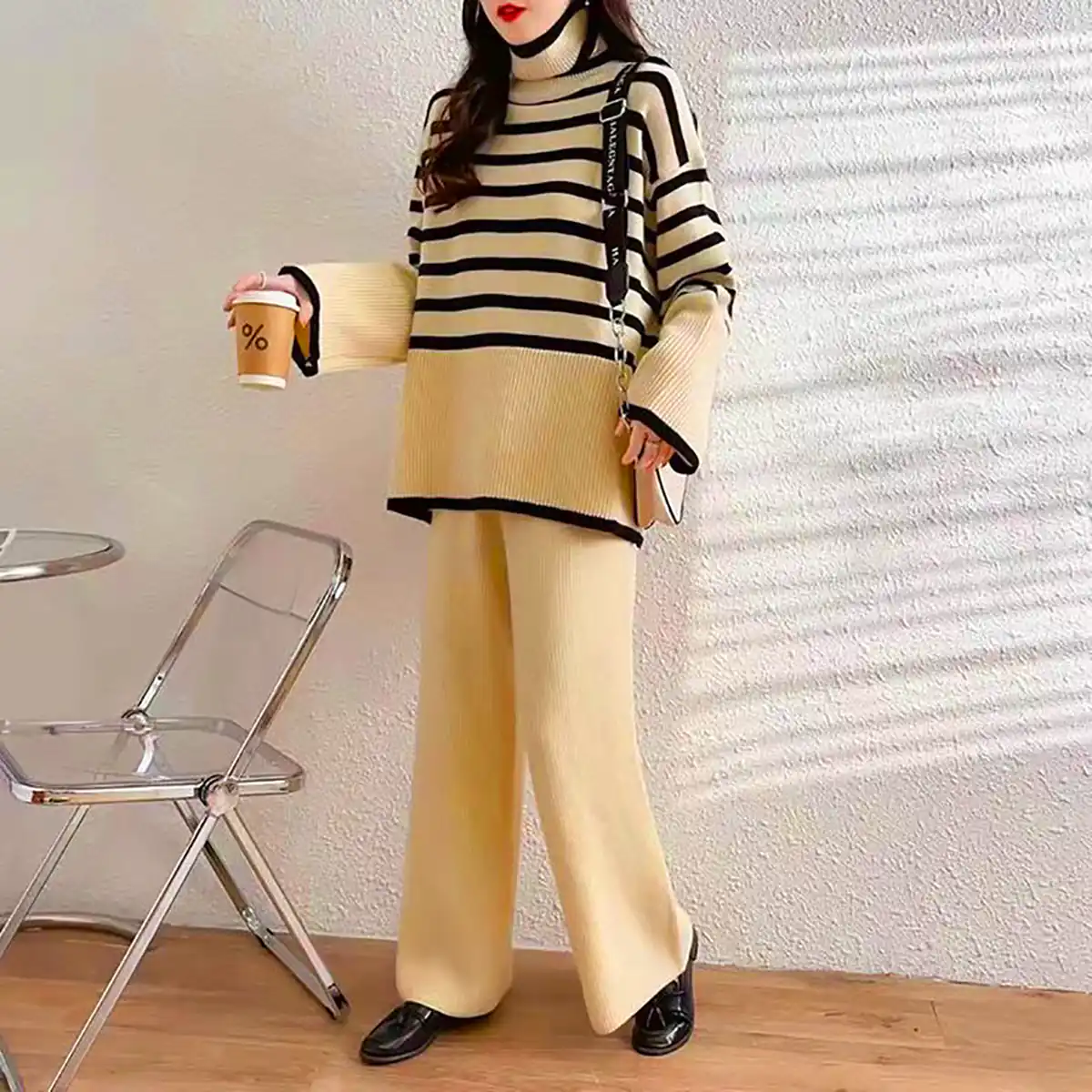 بلوز شلوار ترندی بافتنی