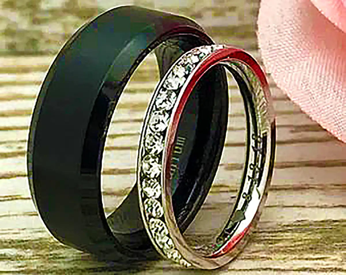 حلقه ازدواج لاکچری مشکی