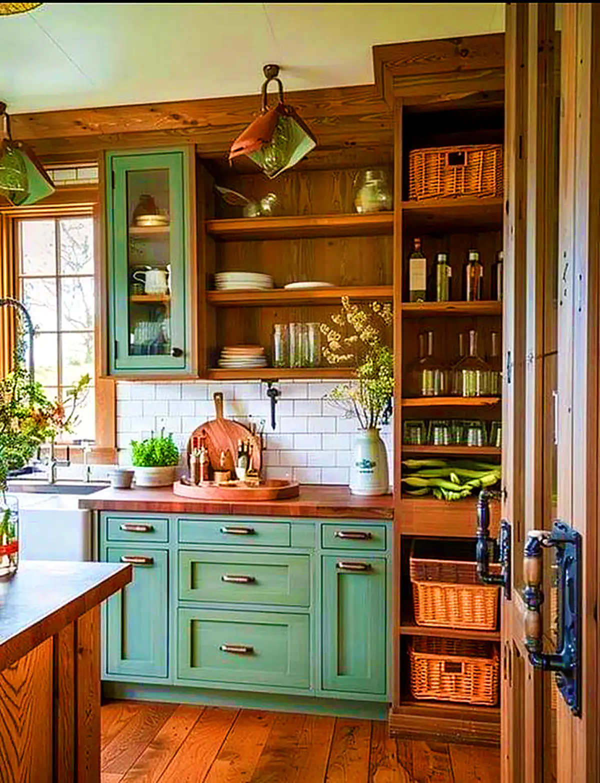 کابینت آَشپزخانه سبز پینترستی