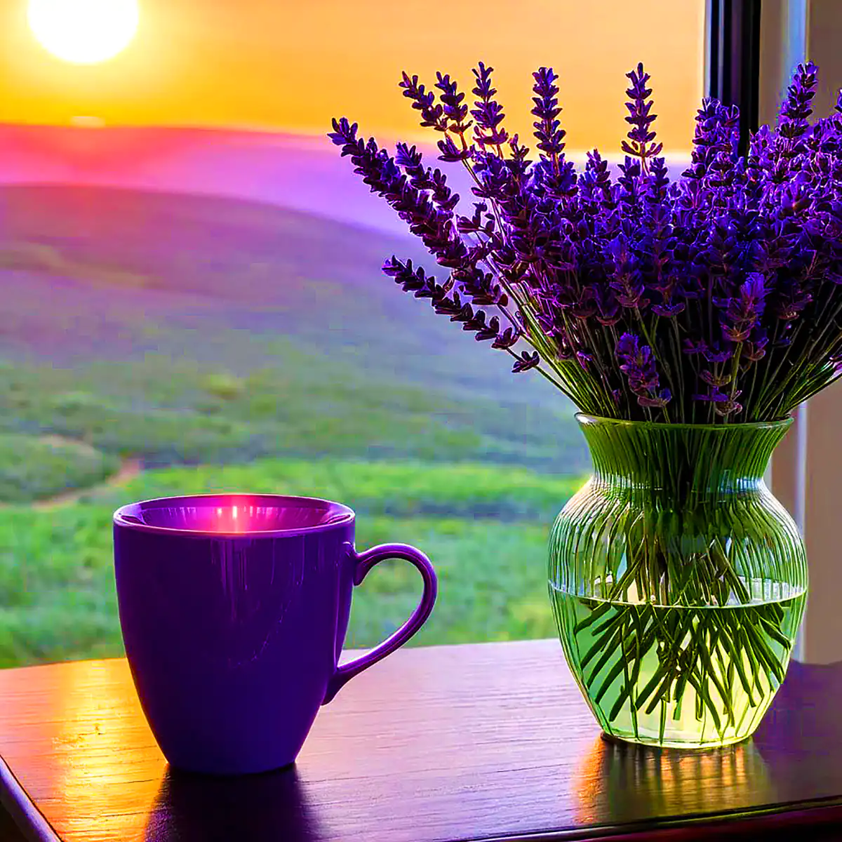 گلدون تزئینی گل بنفشه