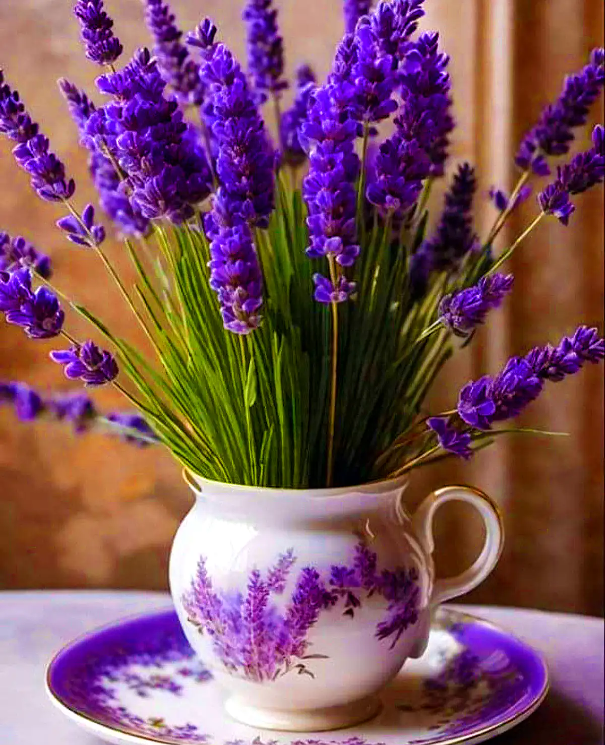 گلدون تزئینی گل بنفشه
