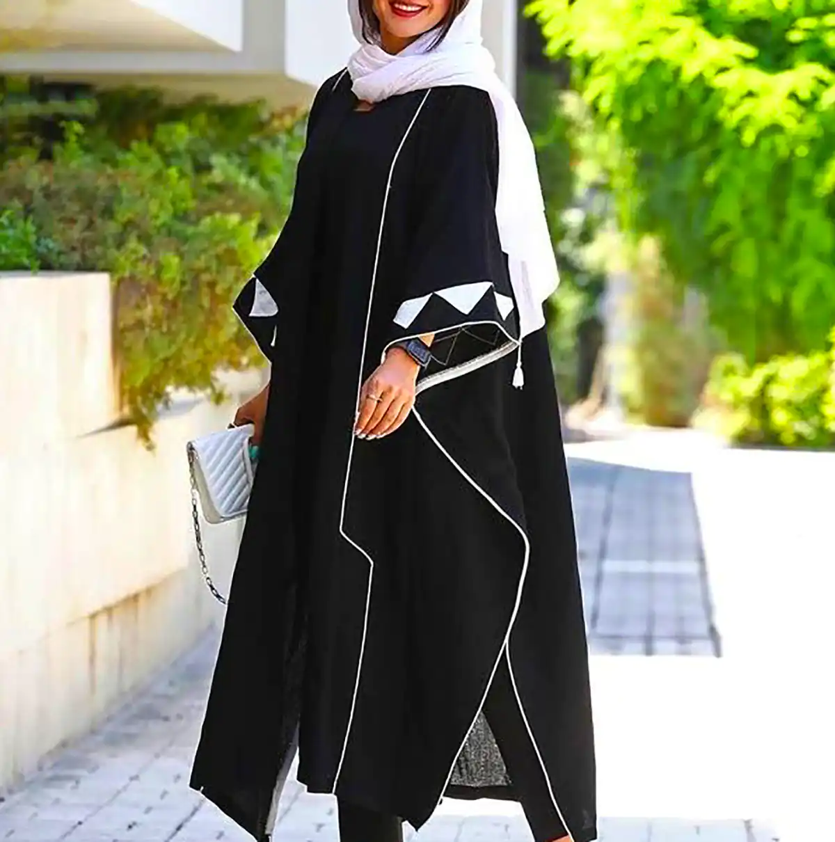 مانتو عبایی کار شده