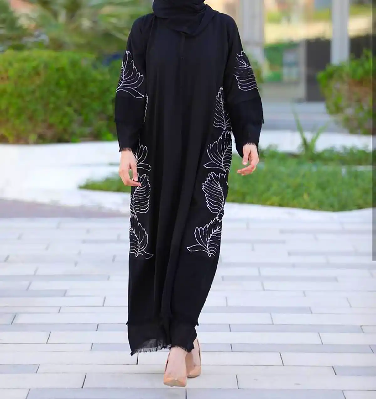 مانتو عبایی کار شده