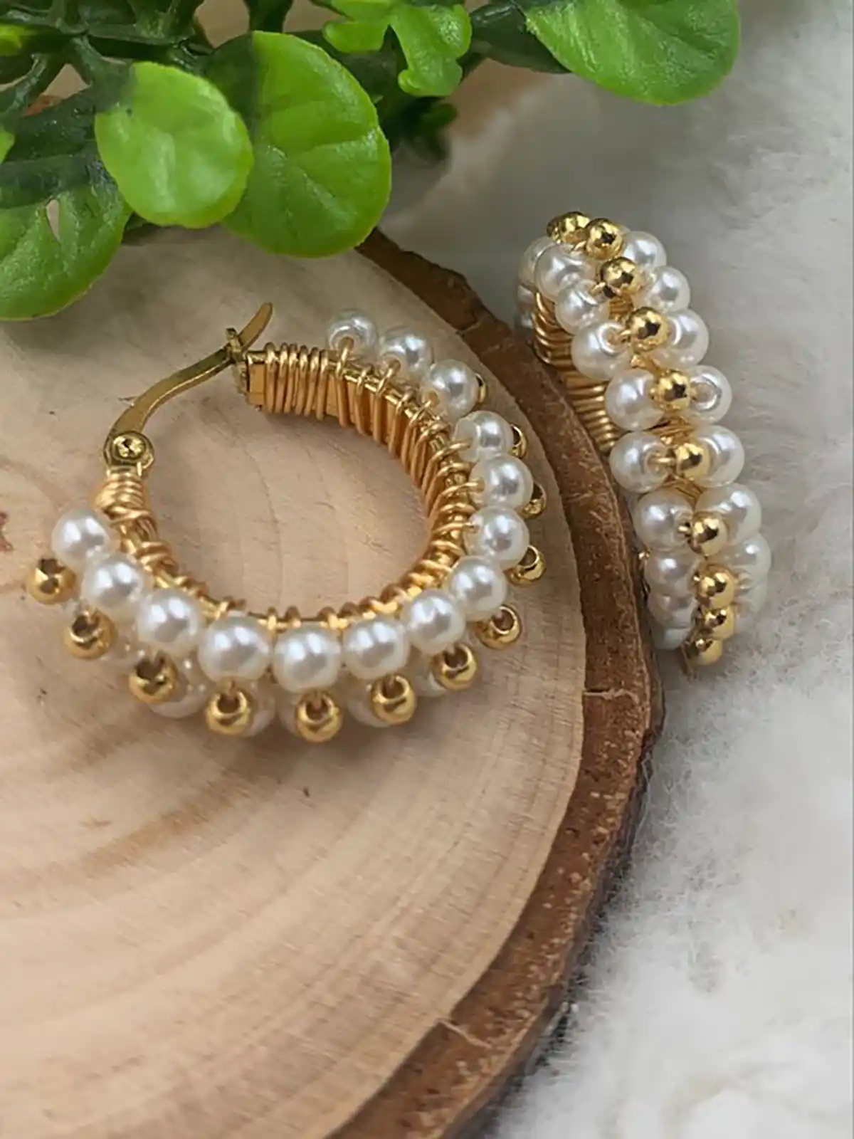 گوشواره حلقه ای با مروارید