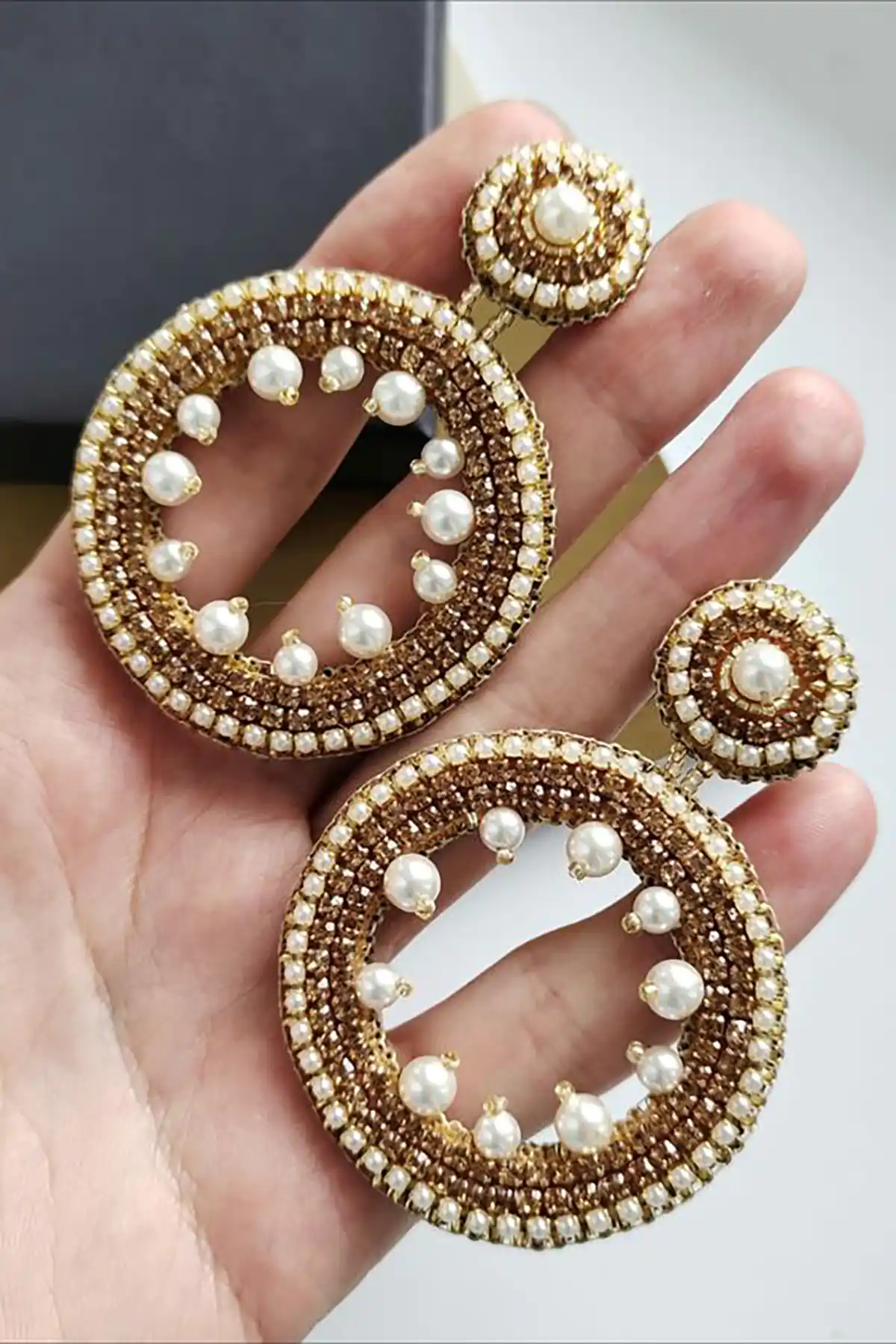 گوشواره حلقه ای با مروارید