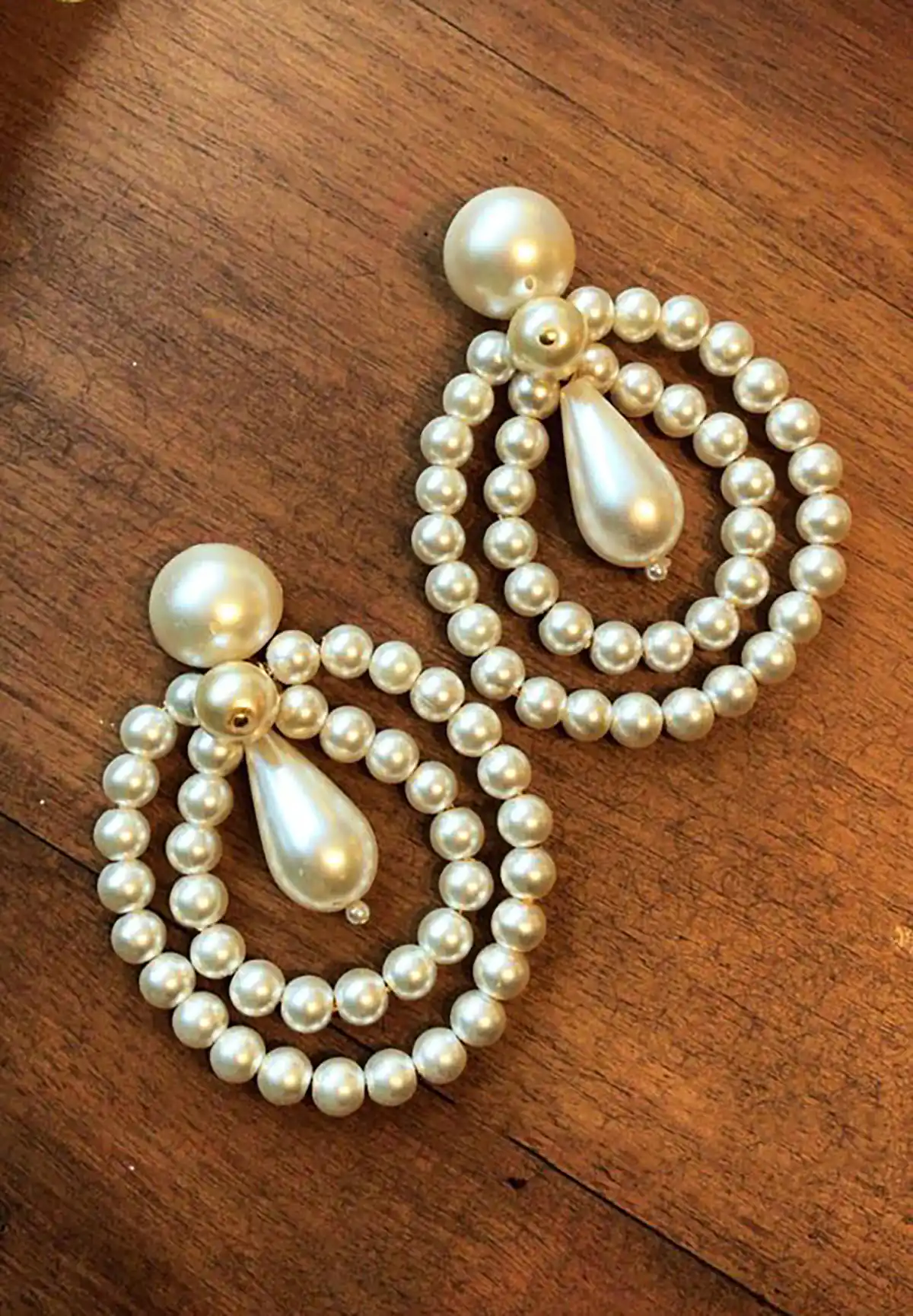 گوشواره حلقه ای با مروارید