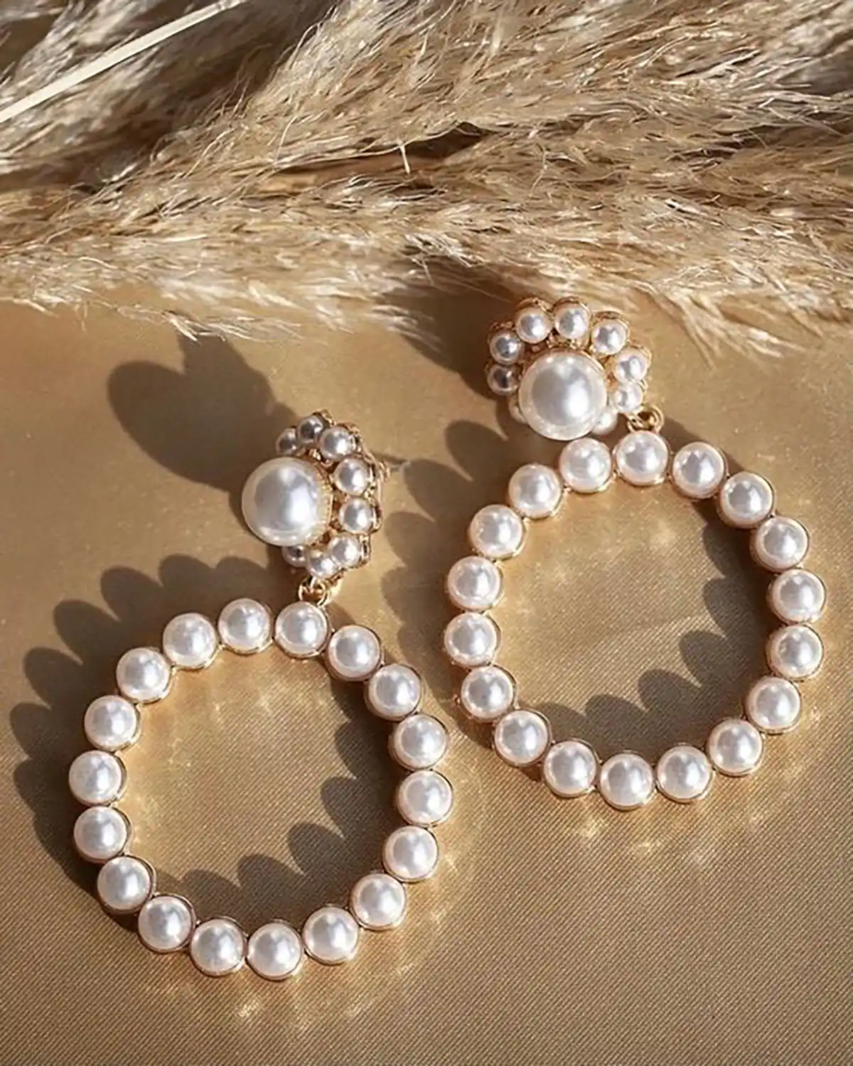گوشواره حلقه ای با مروارید