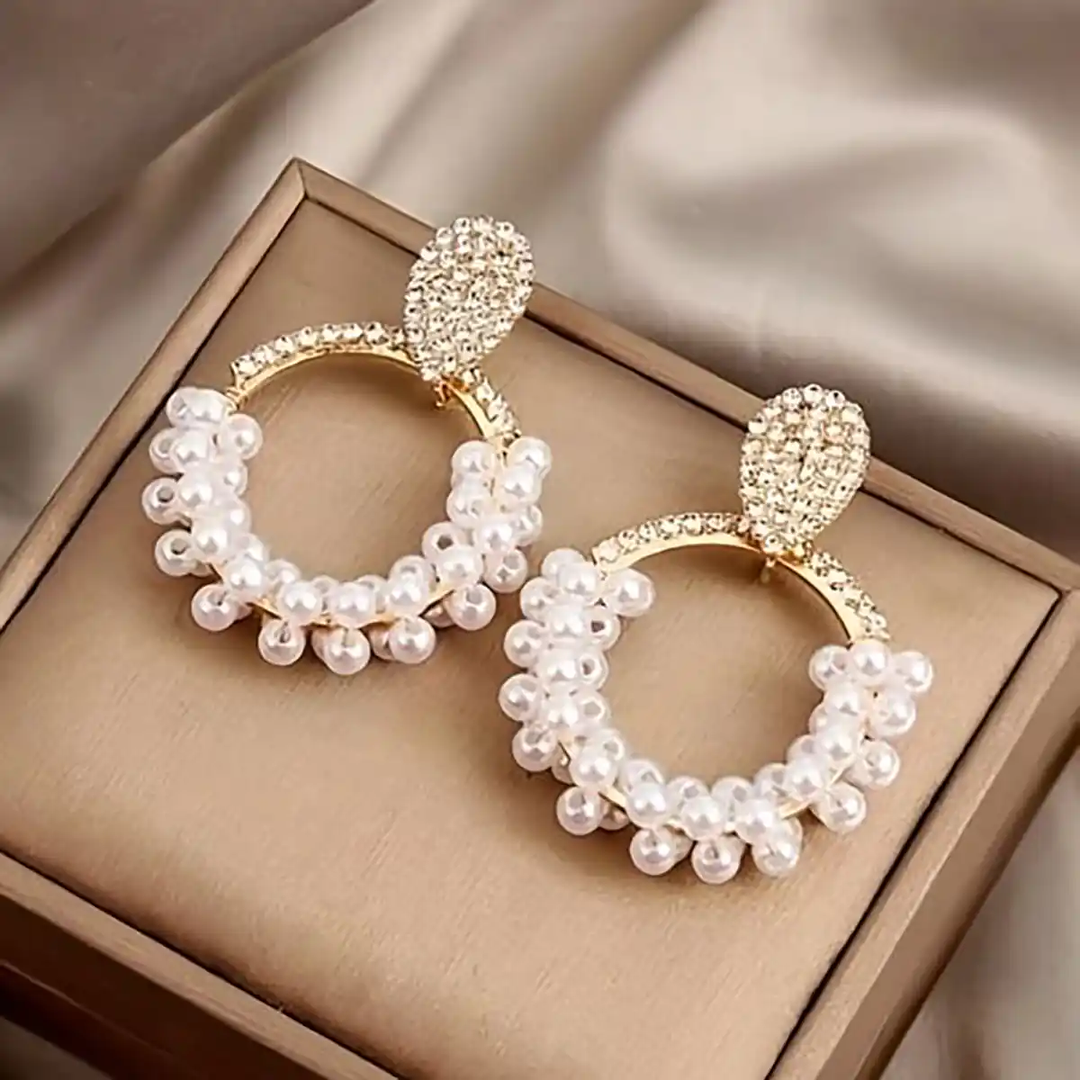 گوشواره حلقه ای با مروارید
