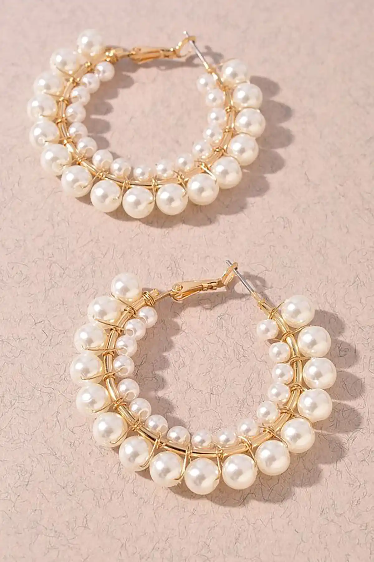 گوشواره حلقه ای با مروارید