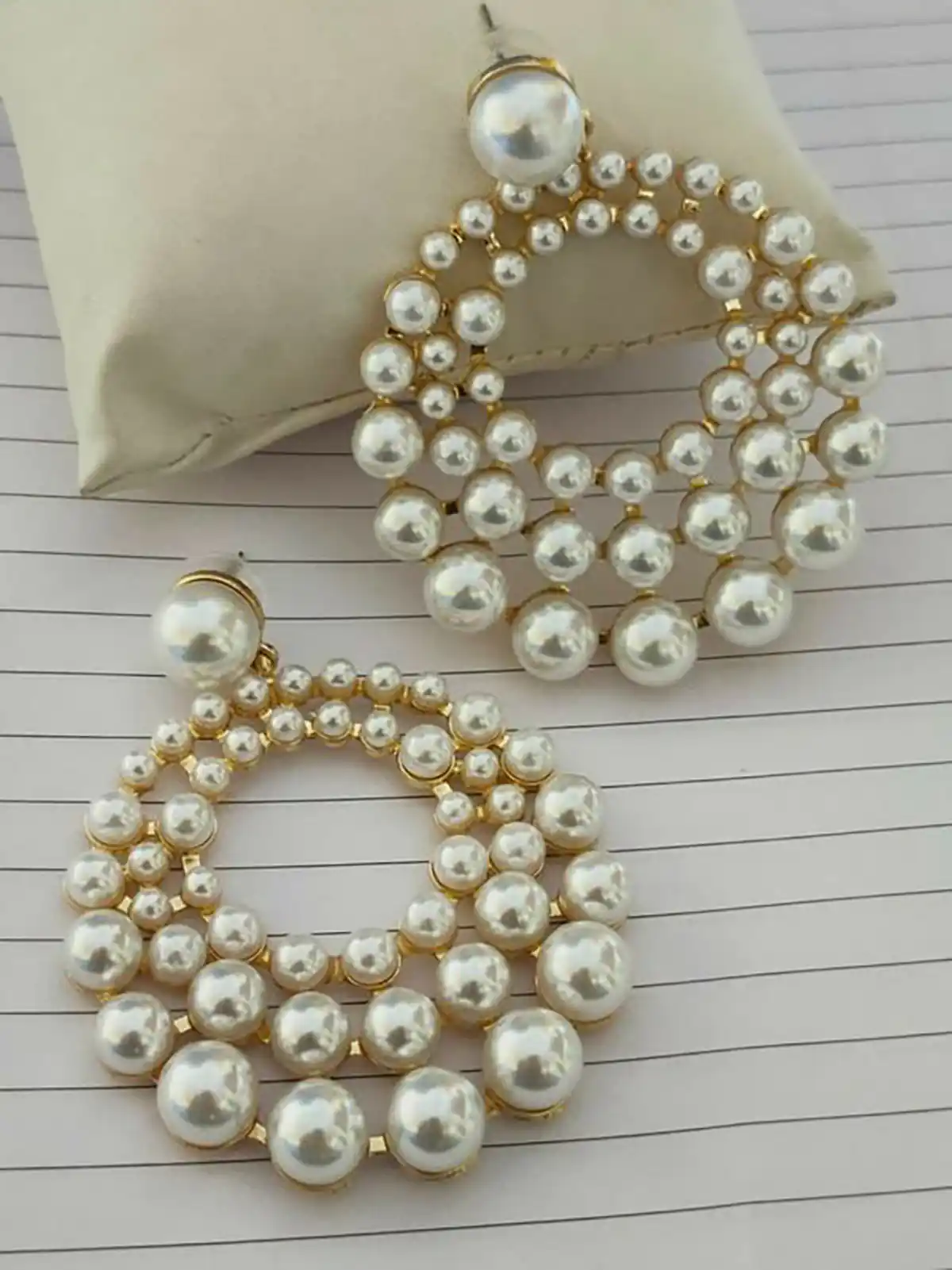 گوشواره حلقه ای با مروارید