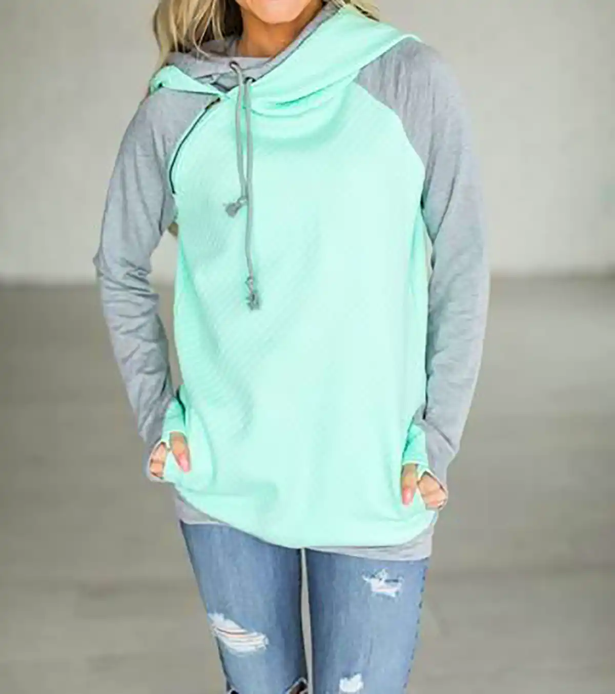 هودی اسپرت دو رنگ زنانه