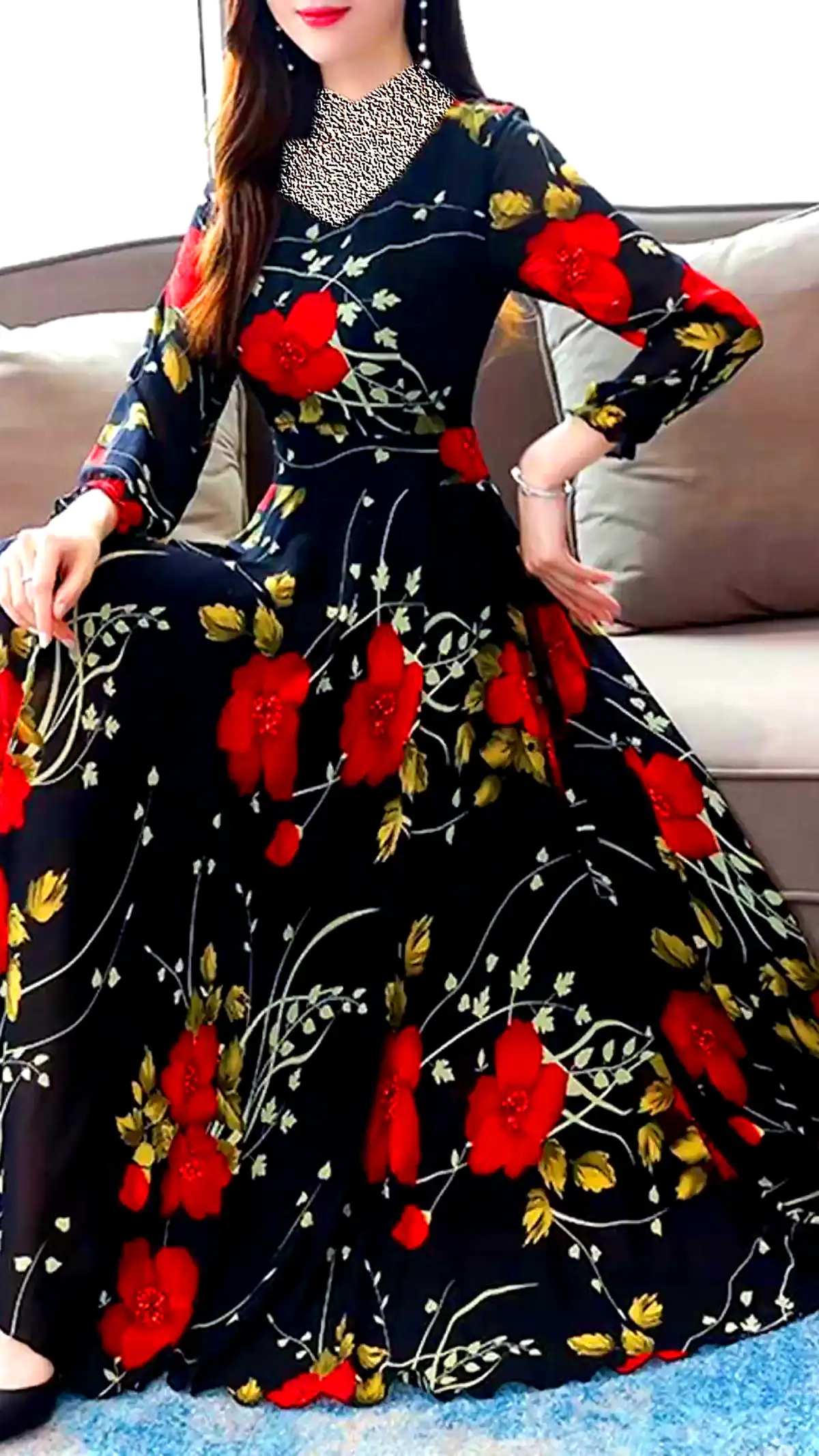 پیراهن کلوش مجلسی