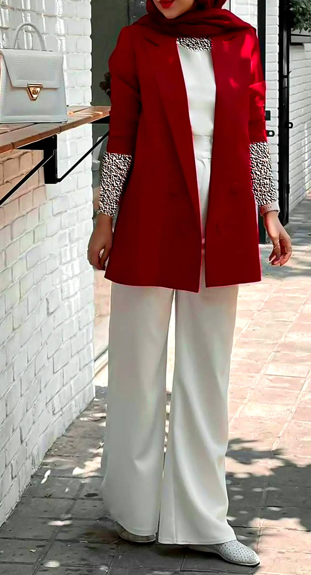 مانتو زنانه قرمز اناری