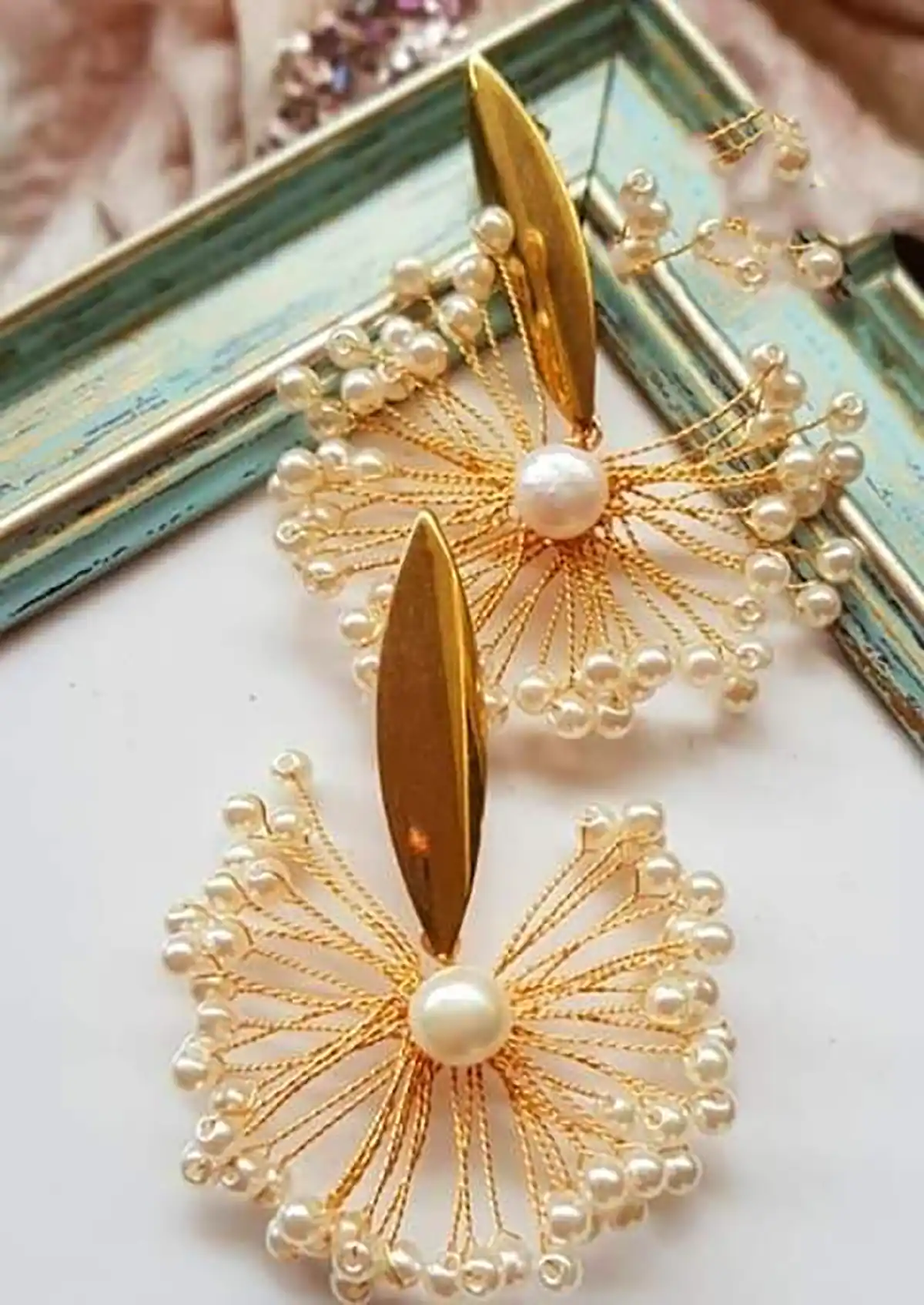 گوشواره گل قاصدک گریستالی