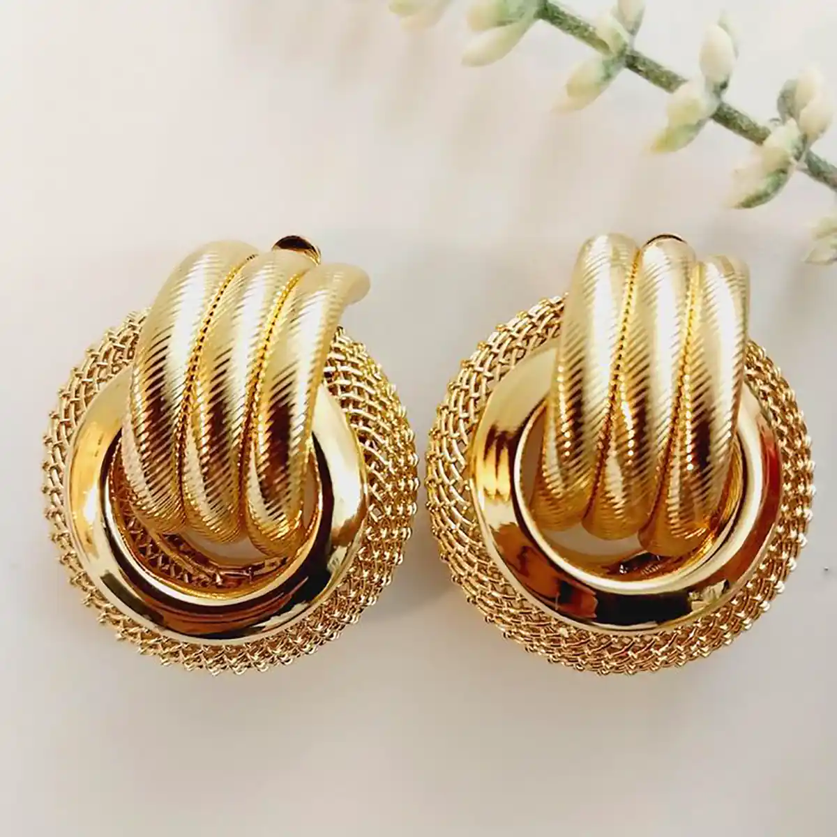 گوشواره مشبک حلقه ای