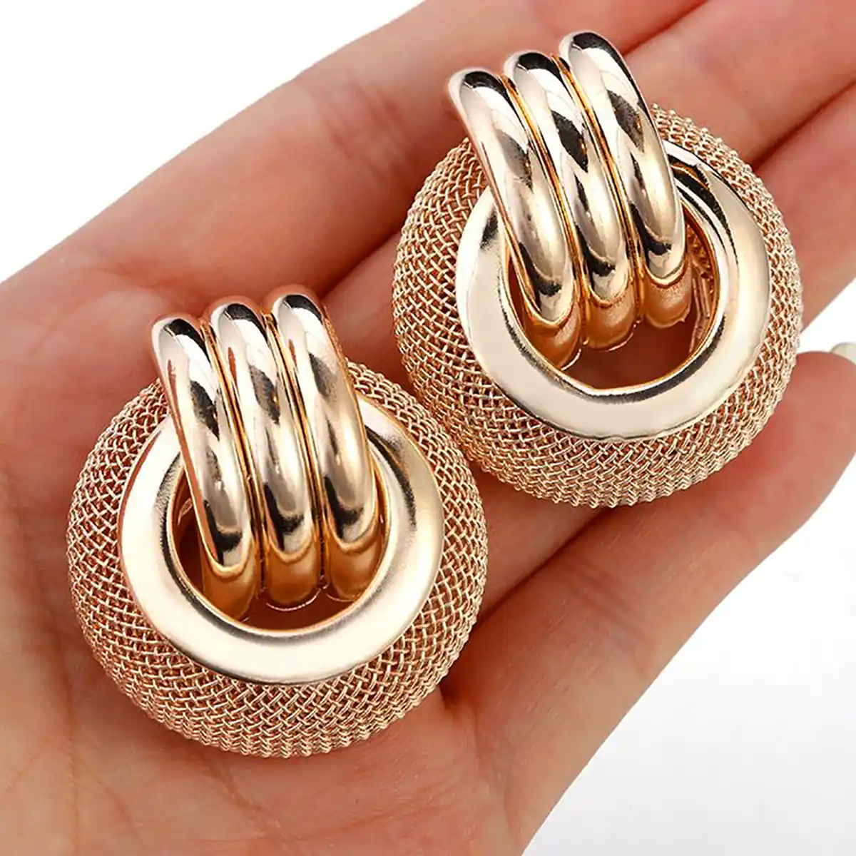 گوشواره مشبک حلقه ای