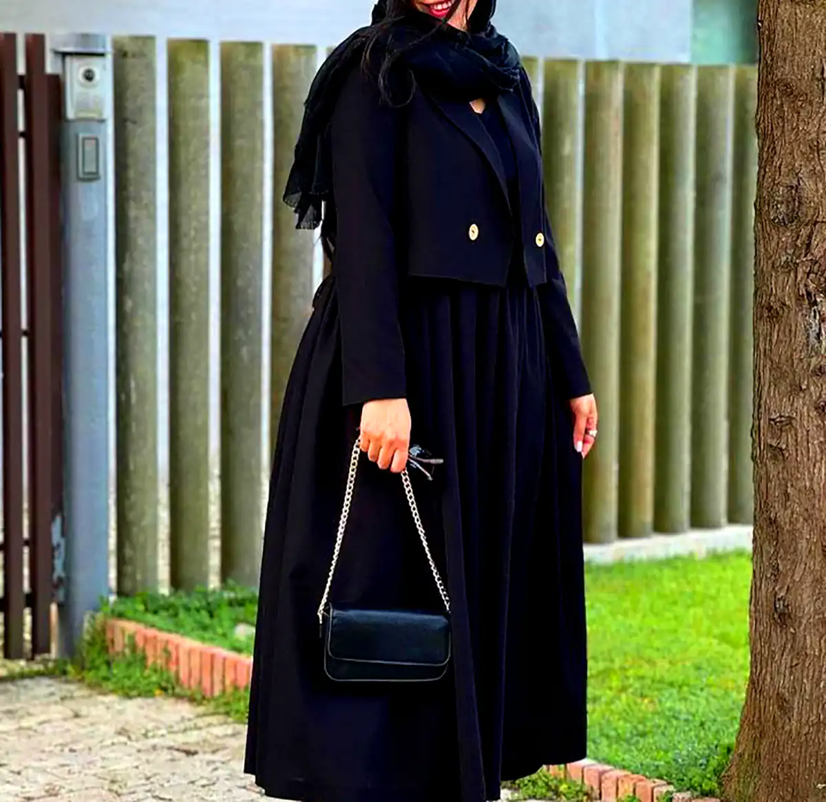 مانتو مشکی زنانه اورسایز